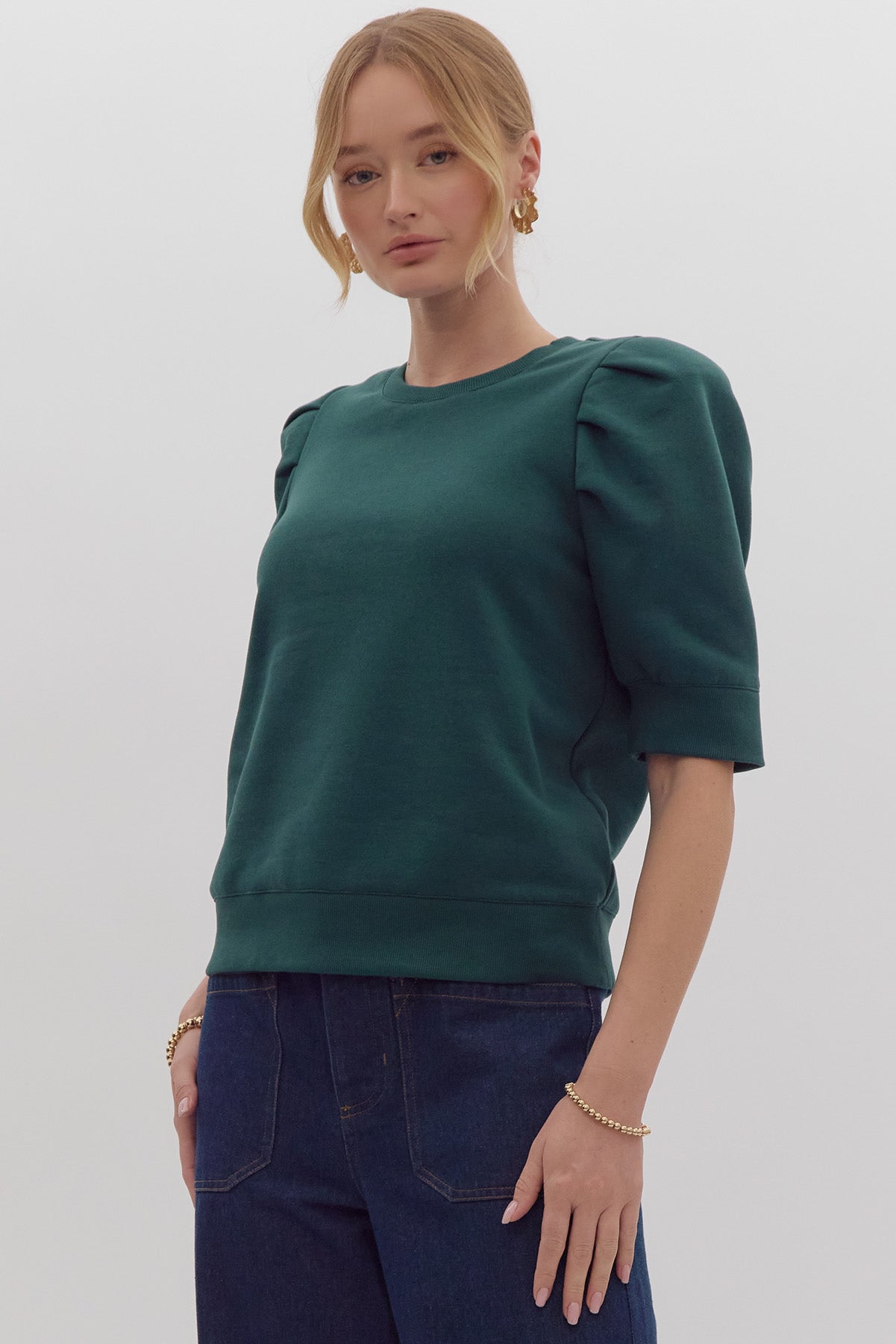 Teagan Puff Short Sleeve Sweatshirt