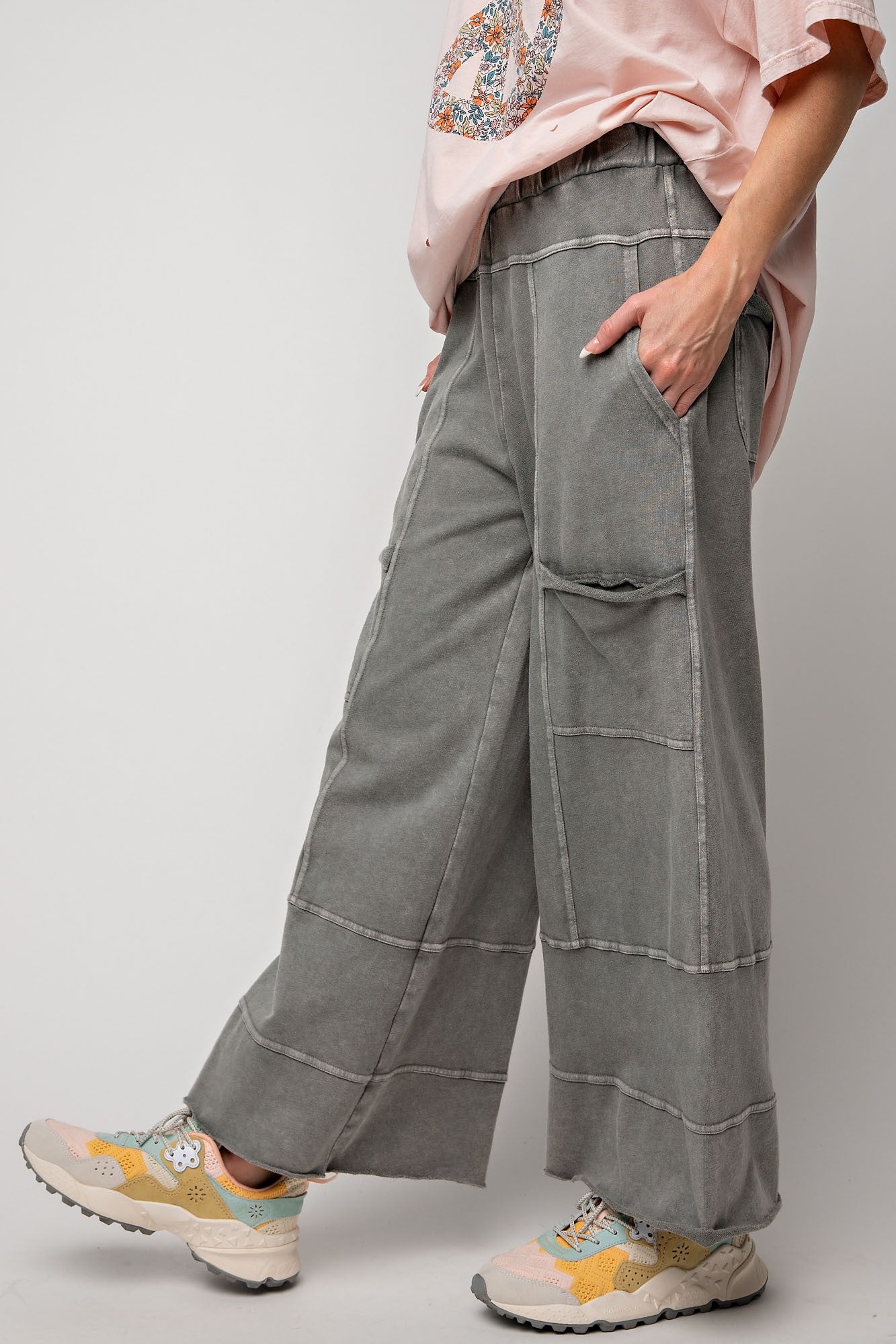 Elena Washed Terry Cargo Pants