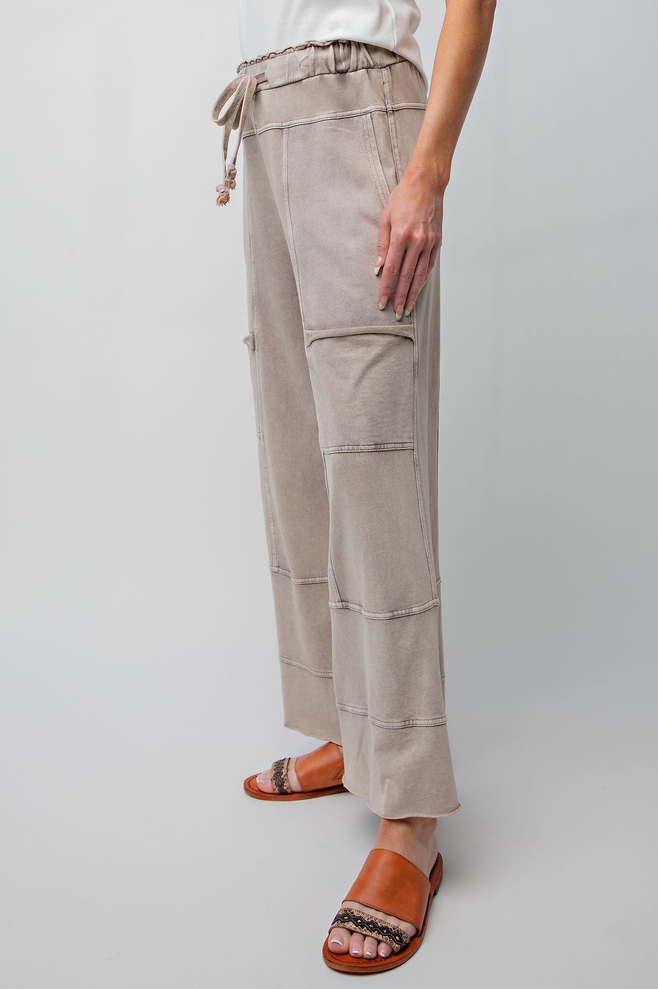 Elena Washed Terry Cargo Pants