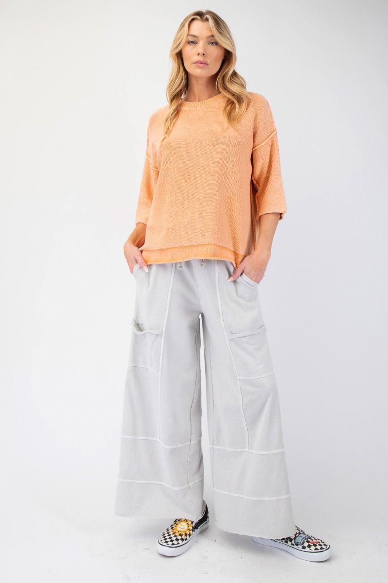 Elena Washed Terry Cargo Pants