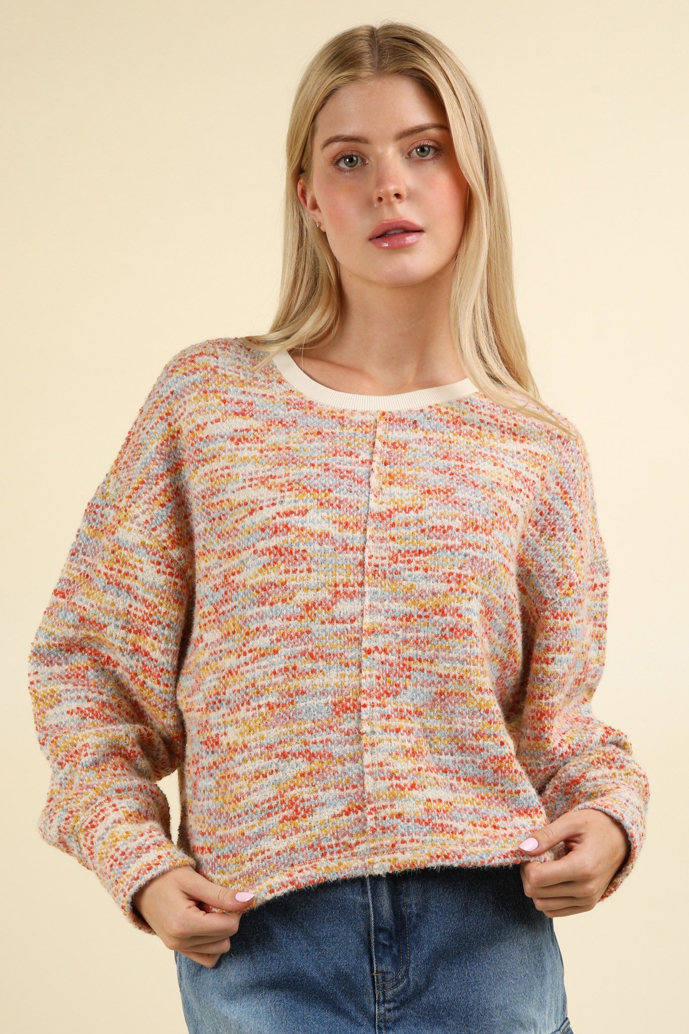 Enid Multicolor Cropped Sweater