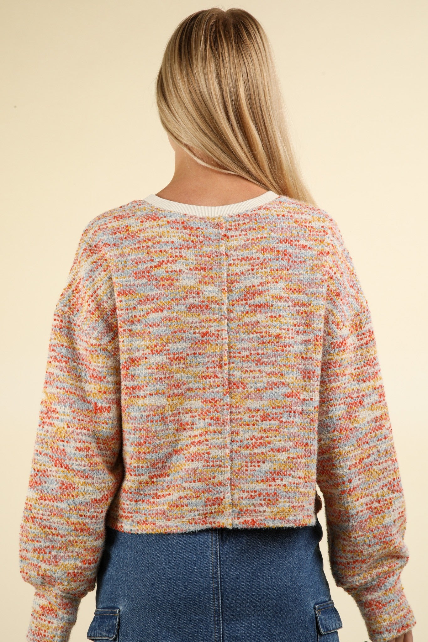 Enid Multicolor Cropped Sweater