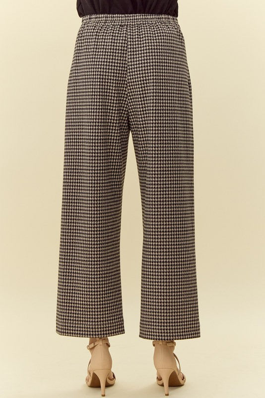 Evelyn Houndstooth Pocket Pants