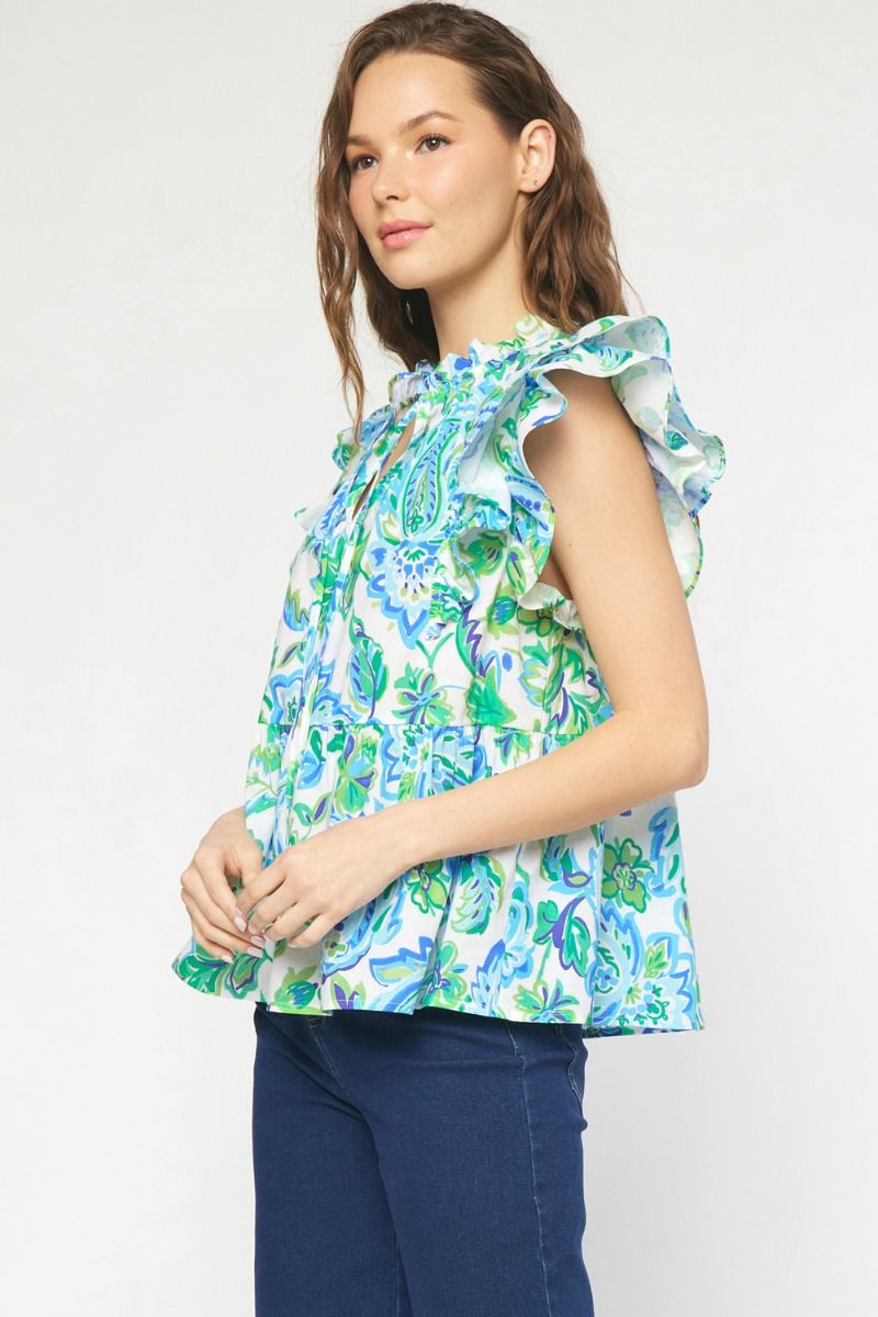 Everleigh Paisley Tiered Top FINAL SALE