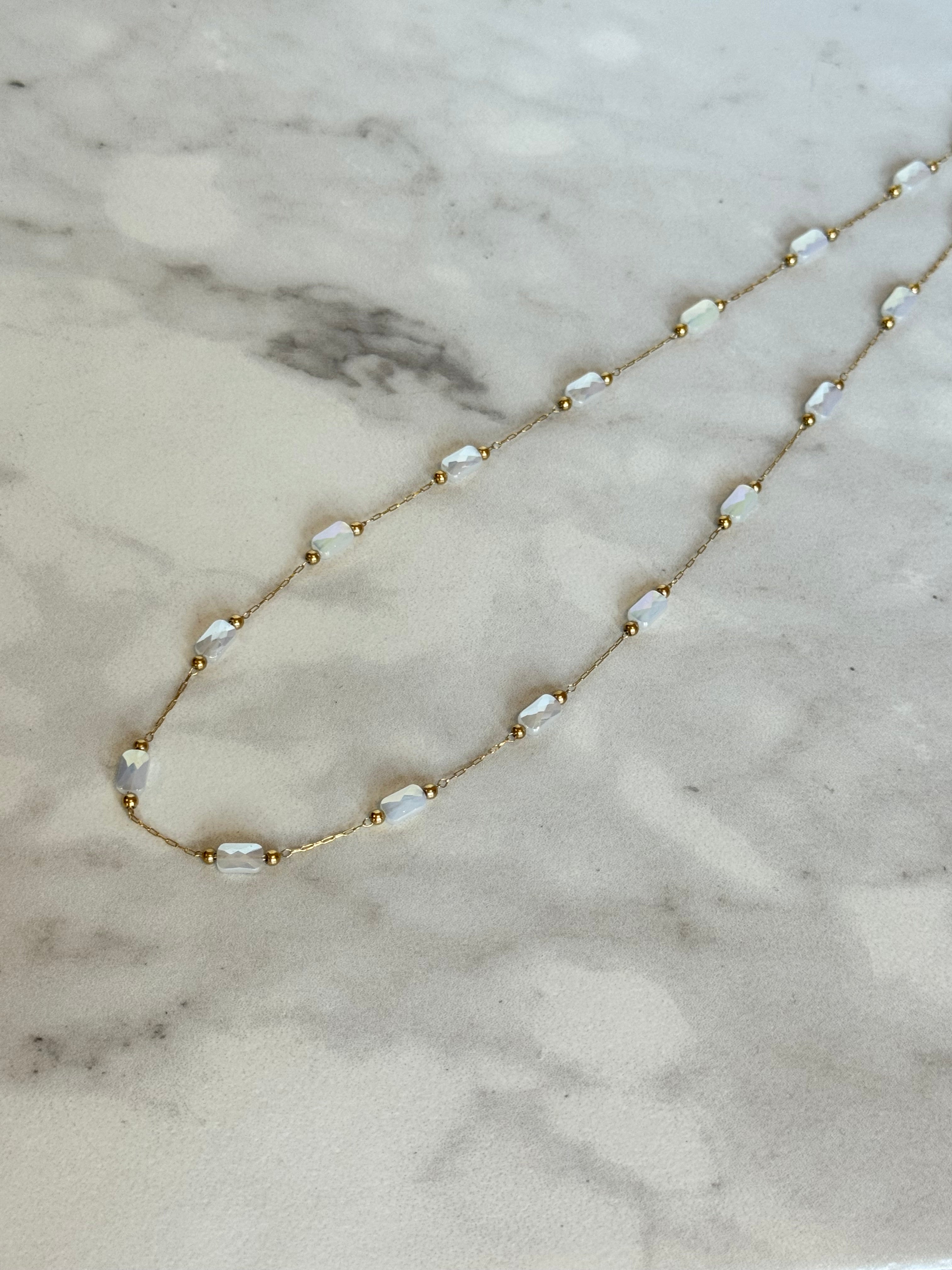 Oblong Bead Necklace