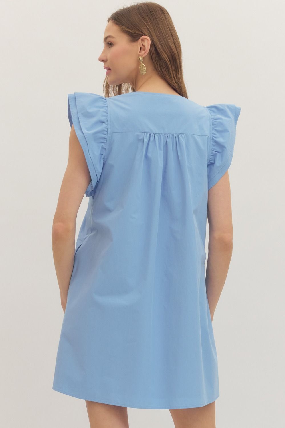 Farrah Pintuck Flutter Dress