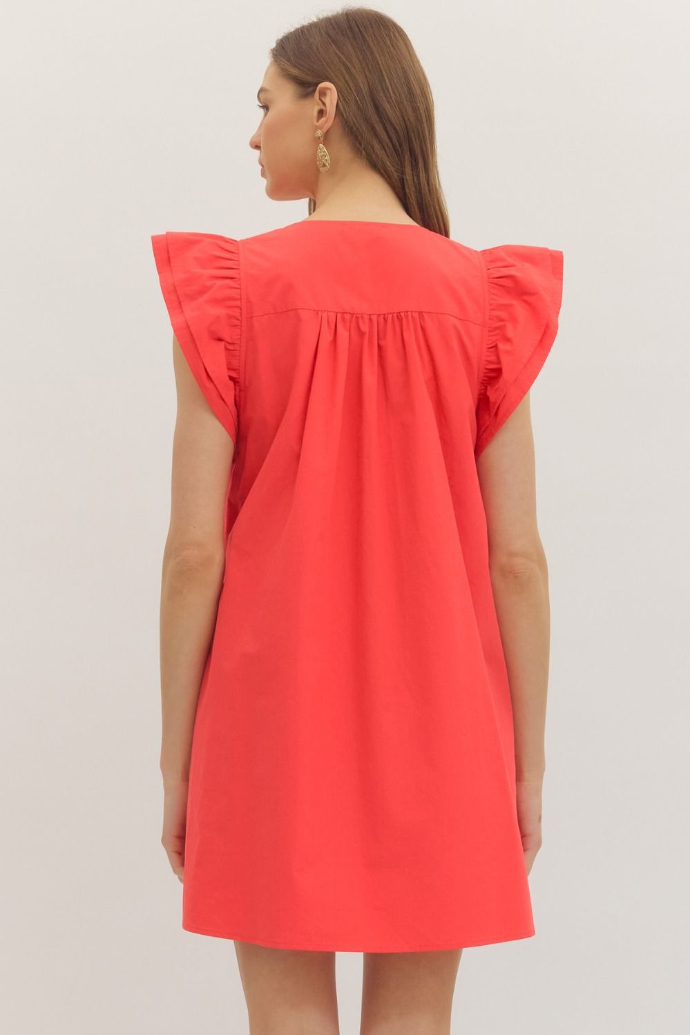 Farrah Pintuck Flutter Dress