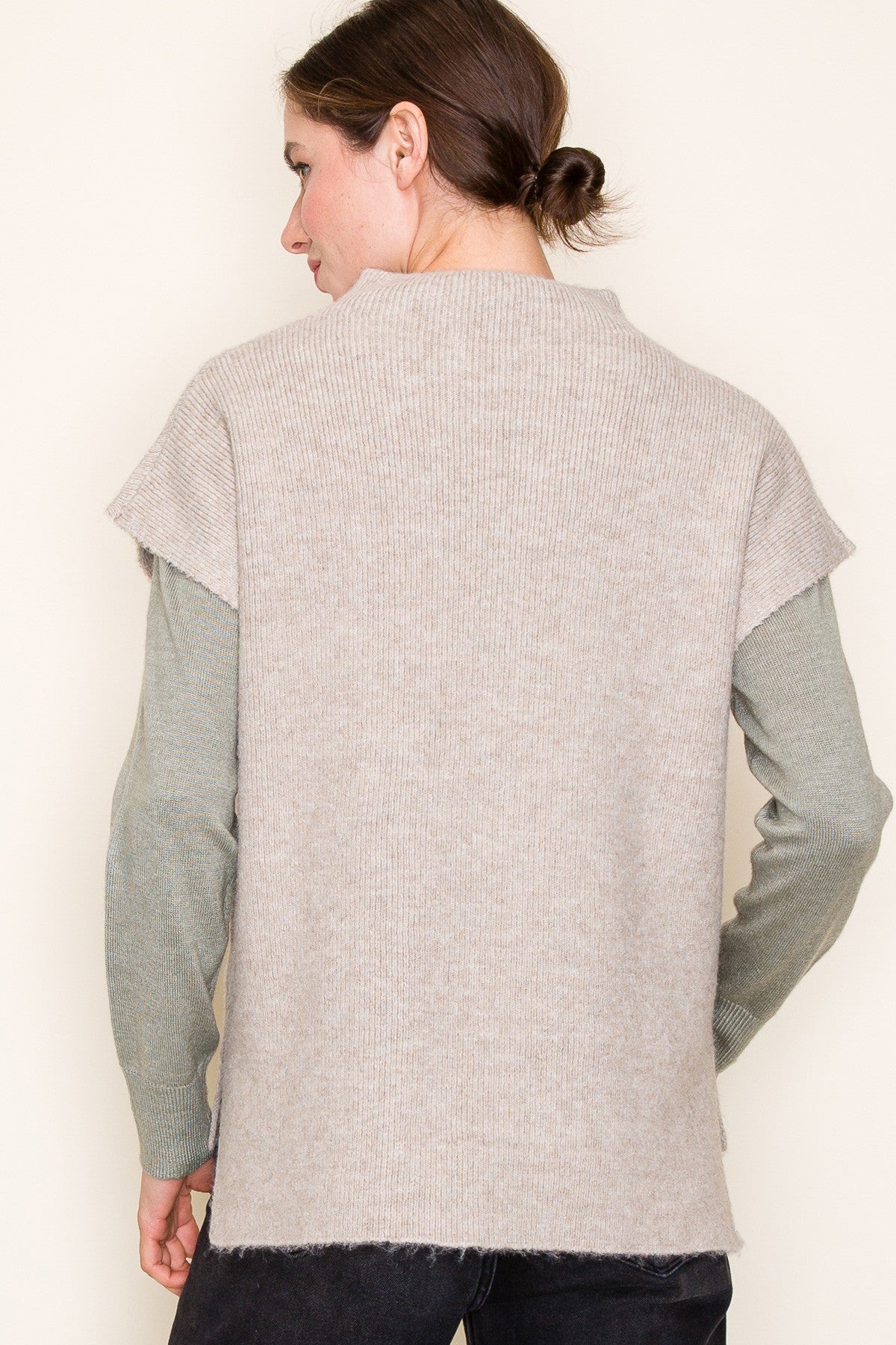 Fran Cap Mock Neck Sweater