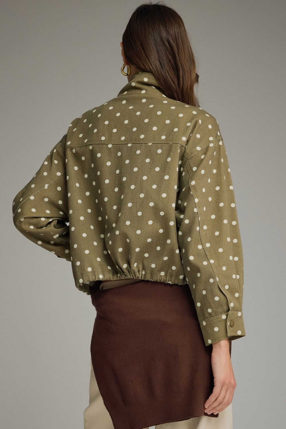 Frannie Polka Dot Zipper Jacket