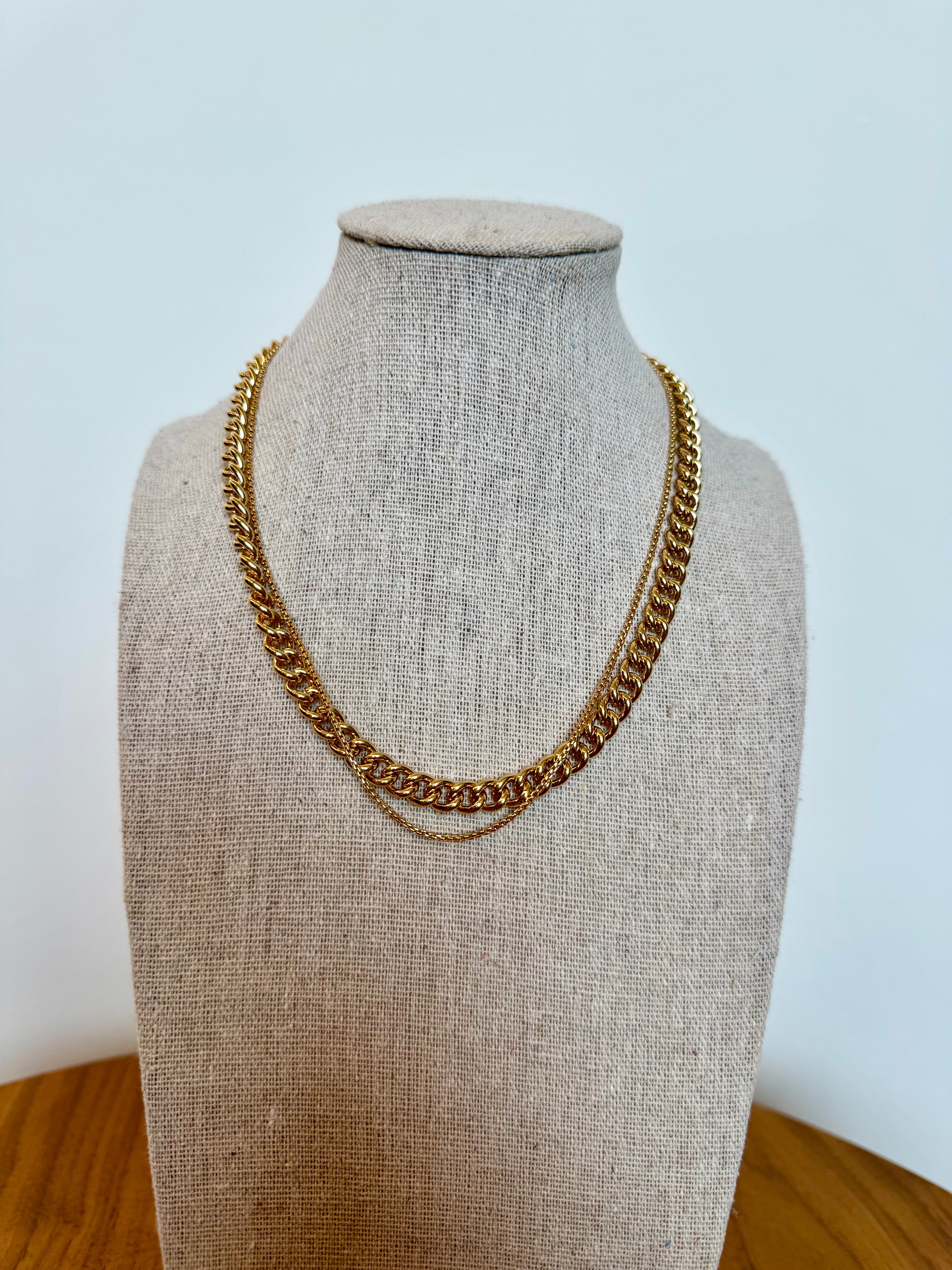 Chunky and Thin Necklace Set