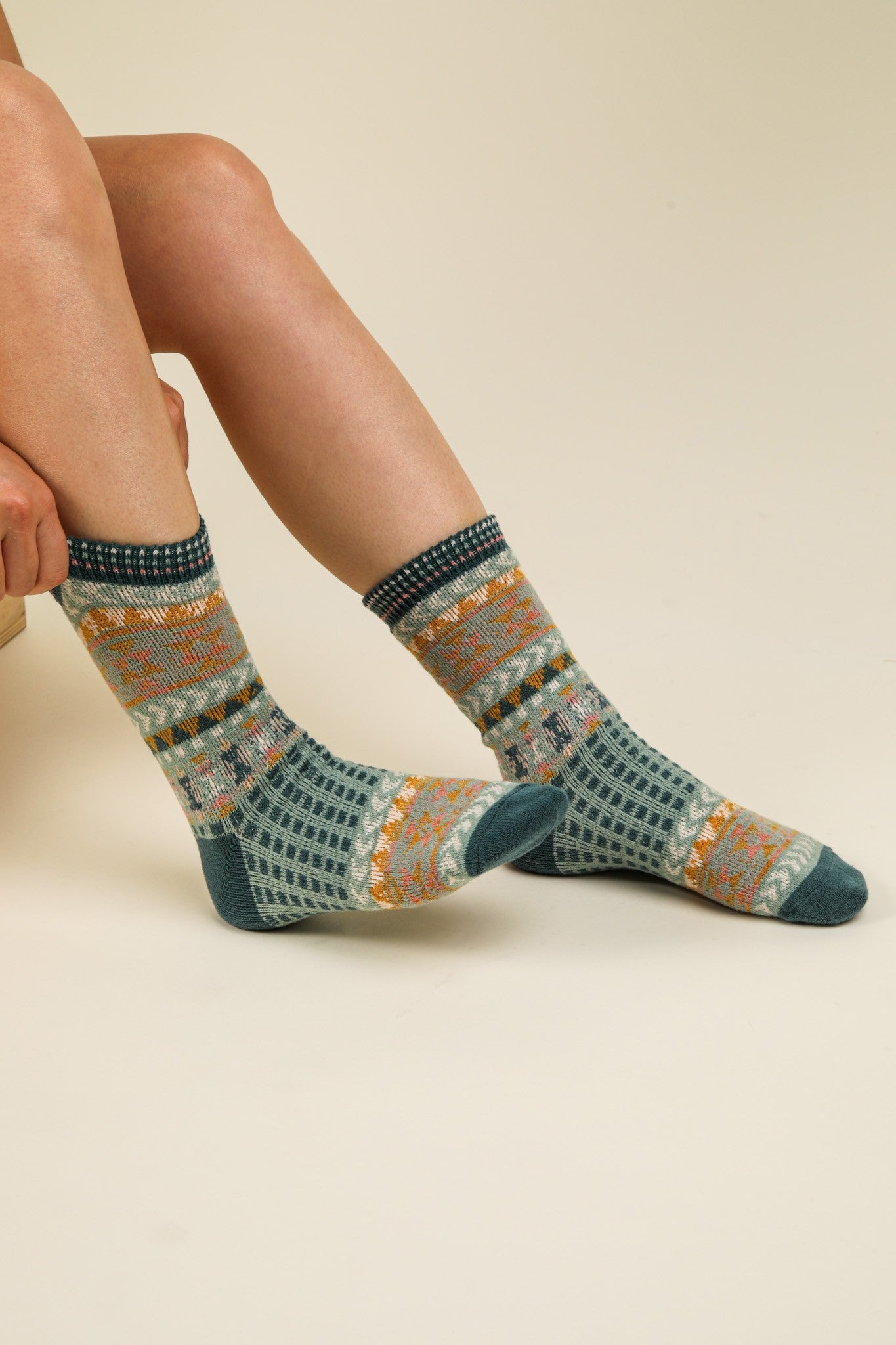 Geometric Crew Socks