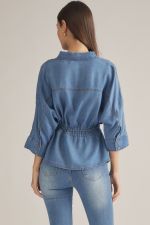 Georgia Drawstring Denim Top