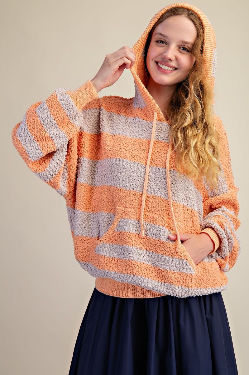 Georgina Textured Stripe Hoodie