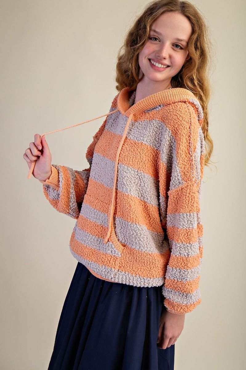 Georgina Textured Stripe Hoodie