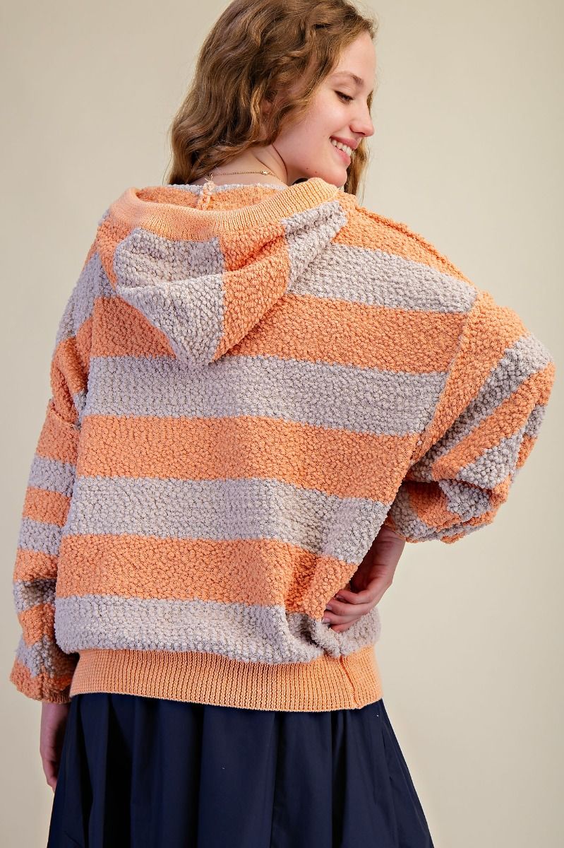 Georgina Textured Stripe Hoodie