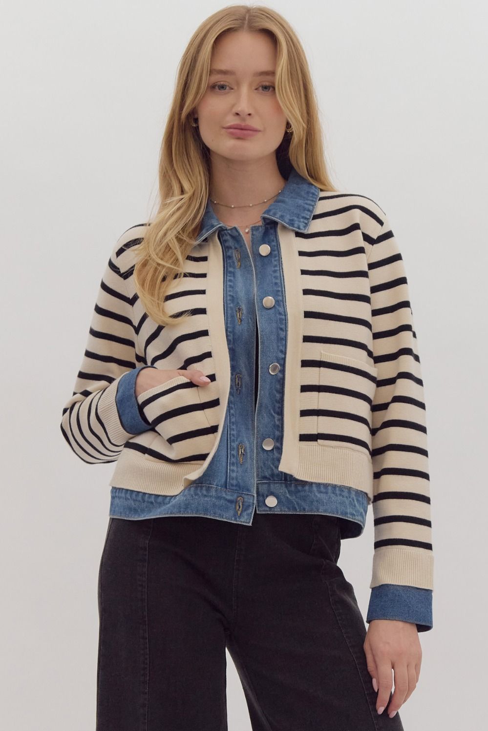 Ginny Layered Sweater Jacket