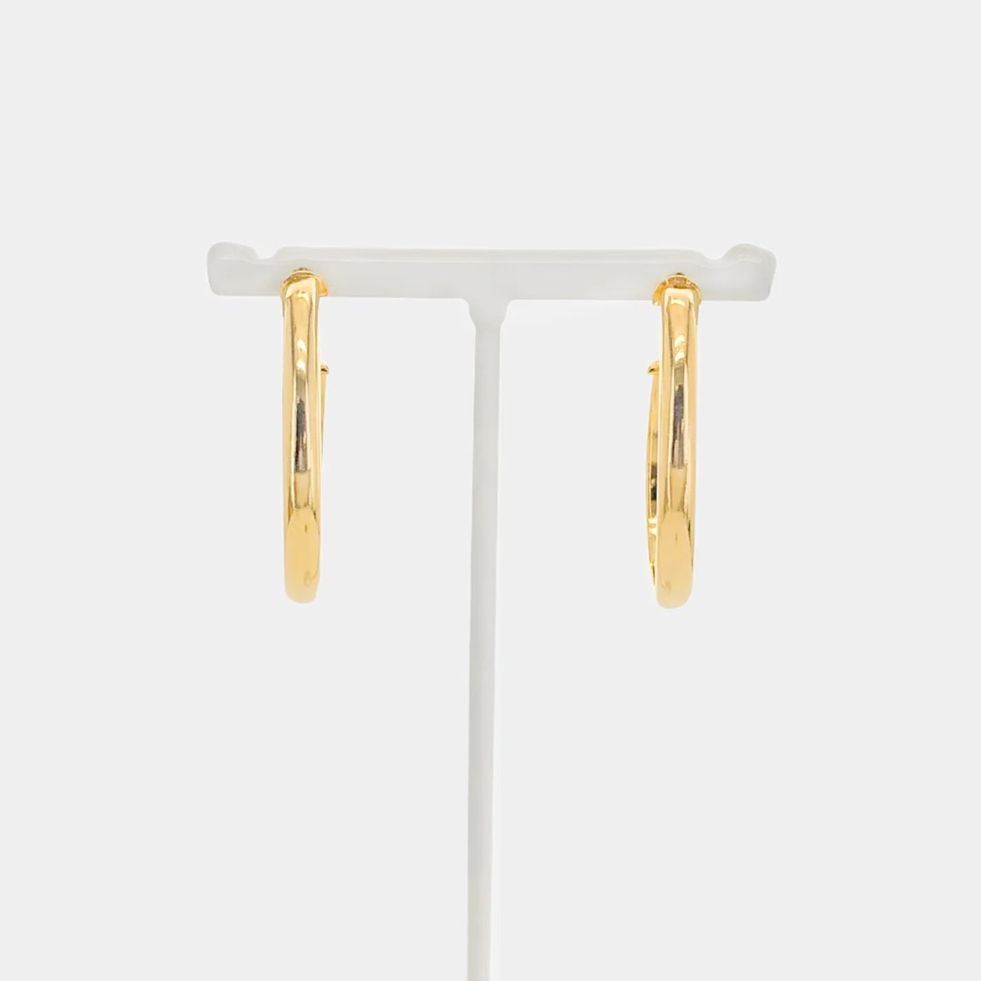 Gold Teardrop Hoop Earrings