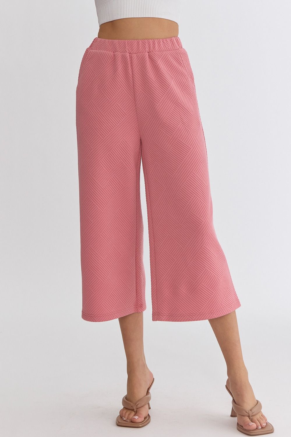 Gracie Textured Cropped Knit Pants