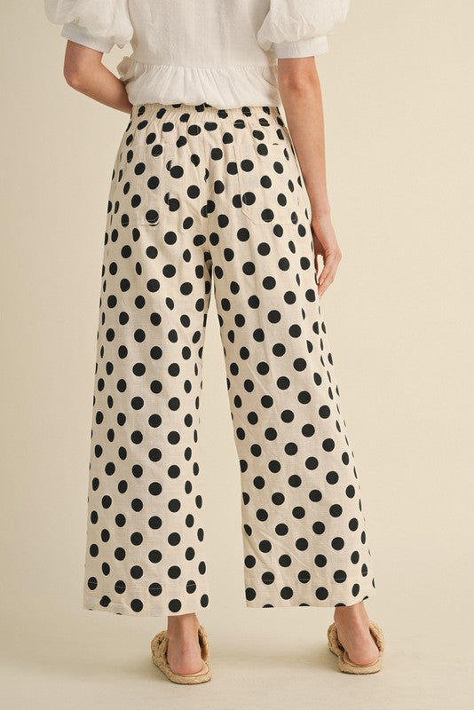 Gwen Polka Dot Front Pocket Pants