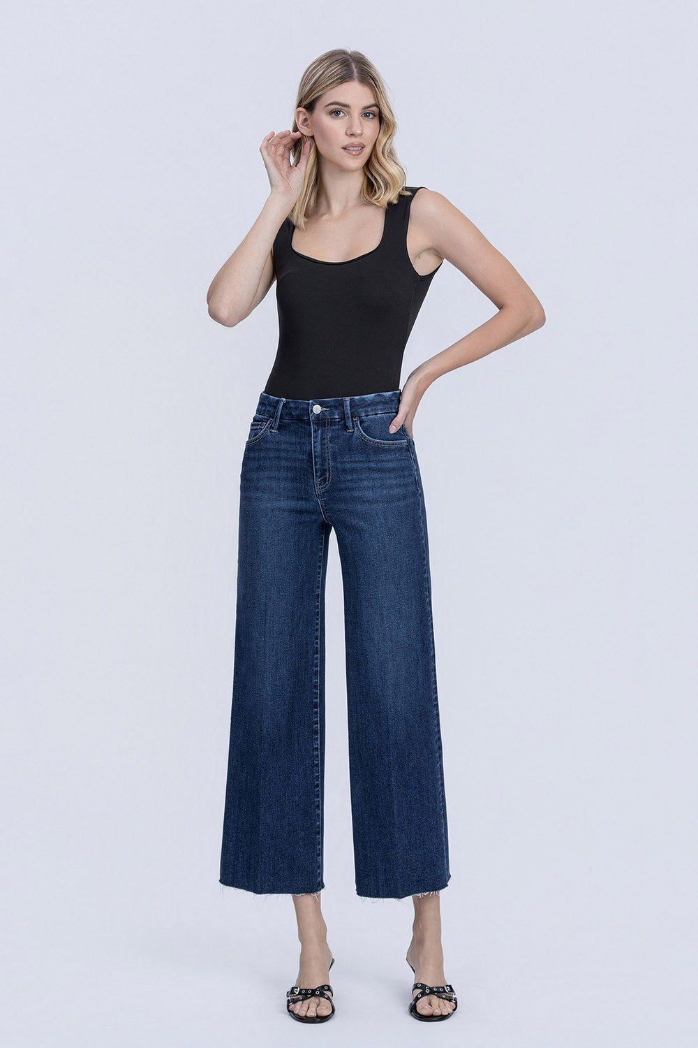Hadley H. Rise Cropped Wide Leg Jean