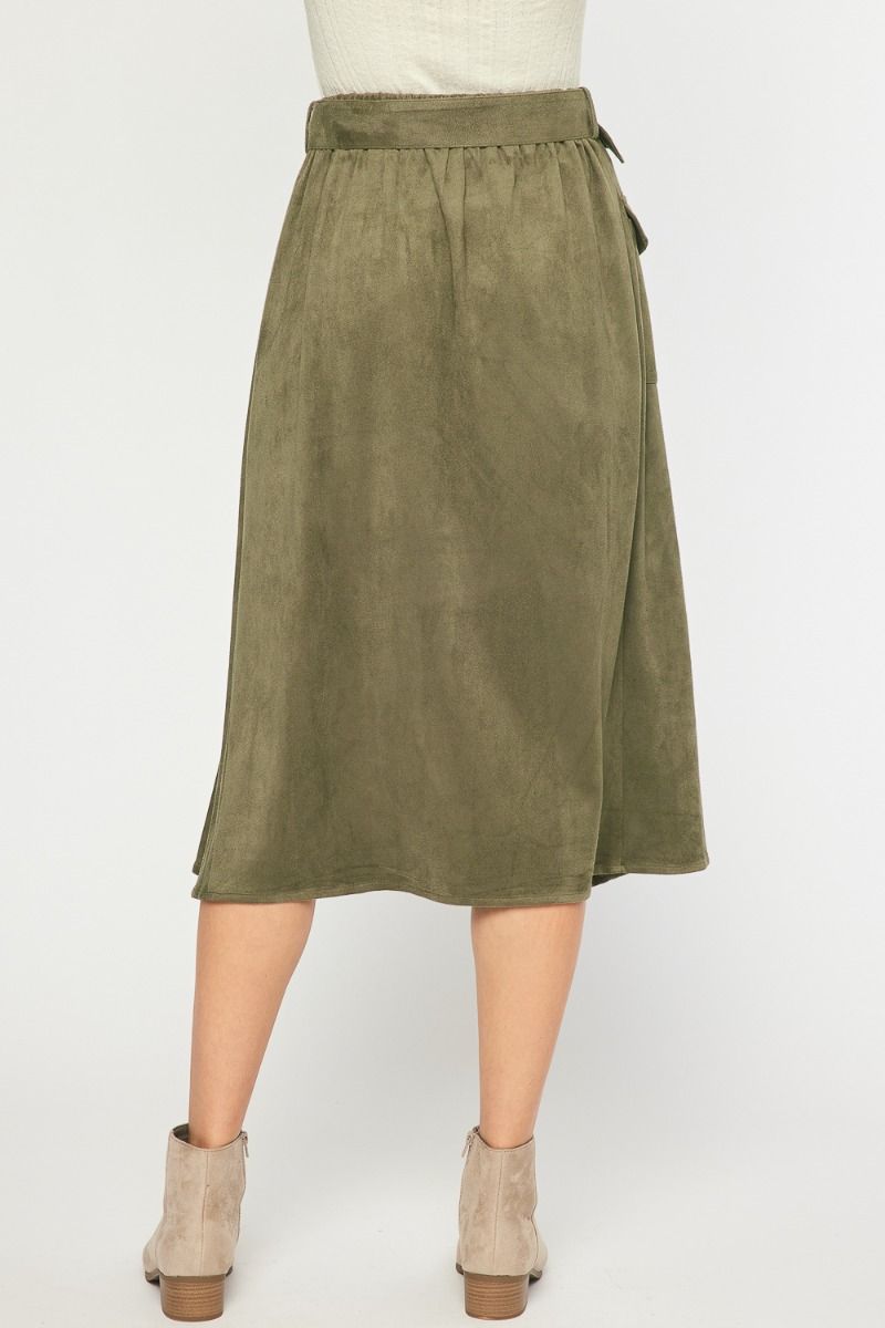 Haisley Pleated Belted Pocket Skirt