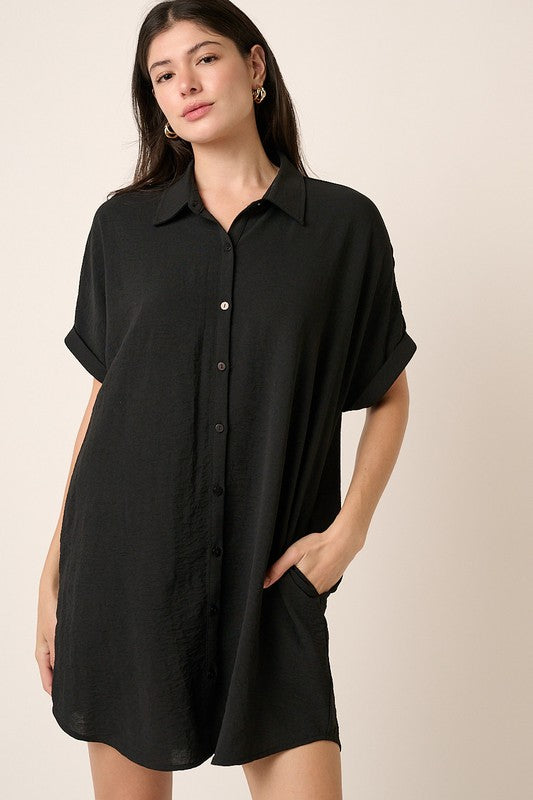 Heidi Dolman Sleeve Shirt Dress