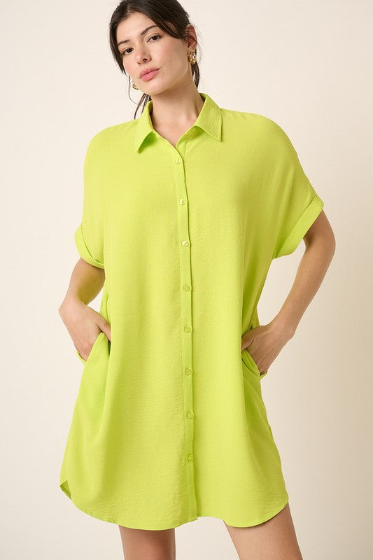 Heidi Dolman Sleeve Shirt Dress