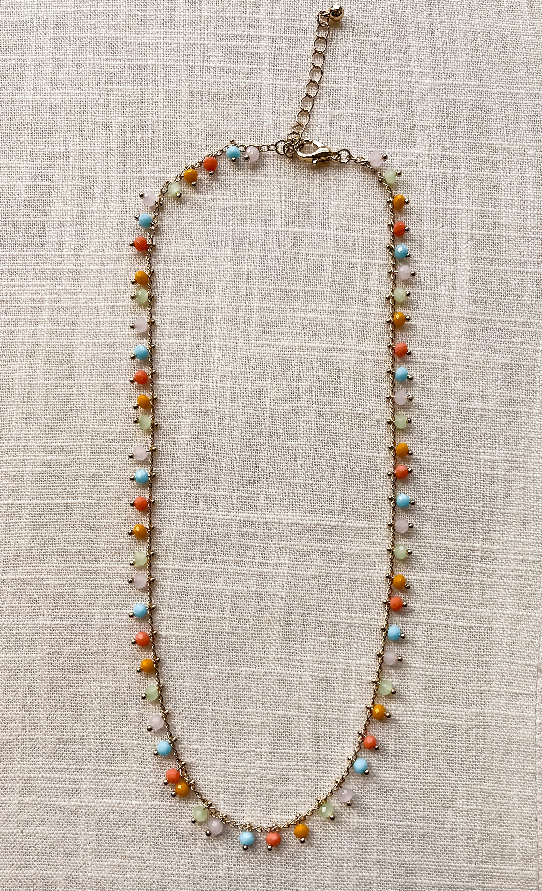 Mini Multi Color Beaded Necklace