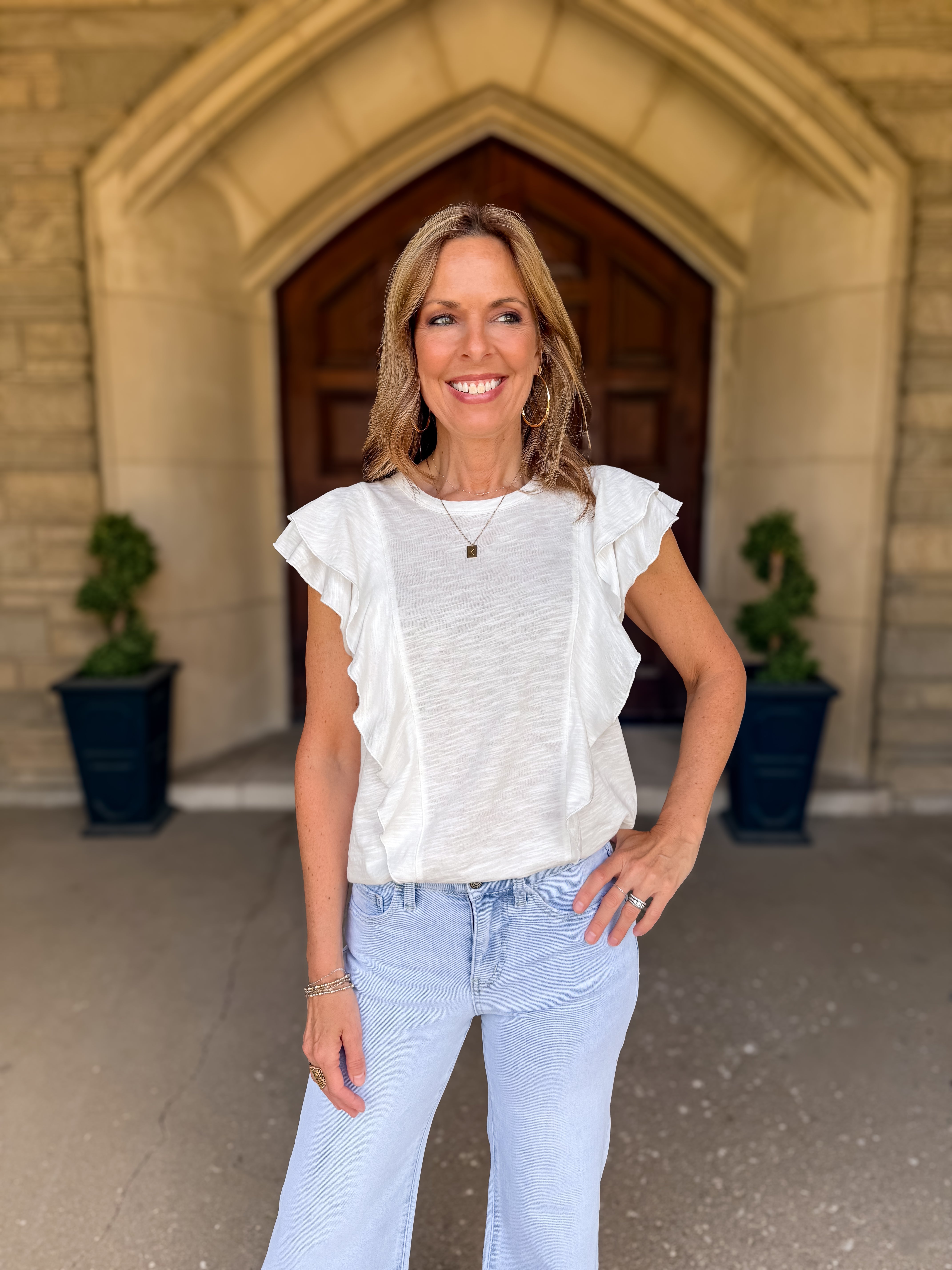 Tumi Flutter Sleeve Top FINAL SALE