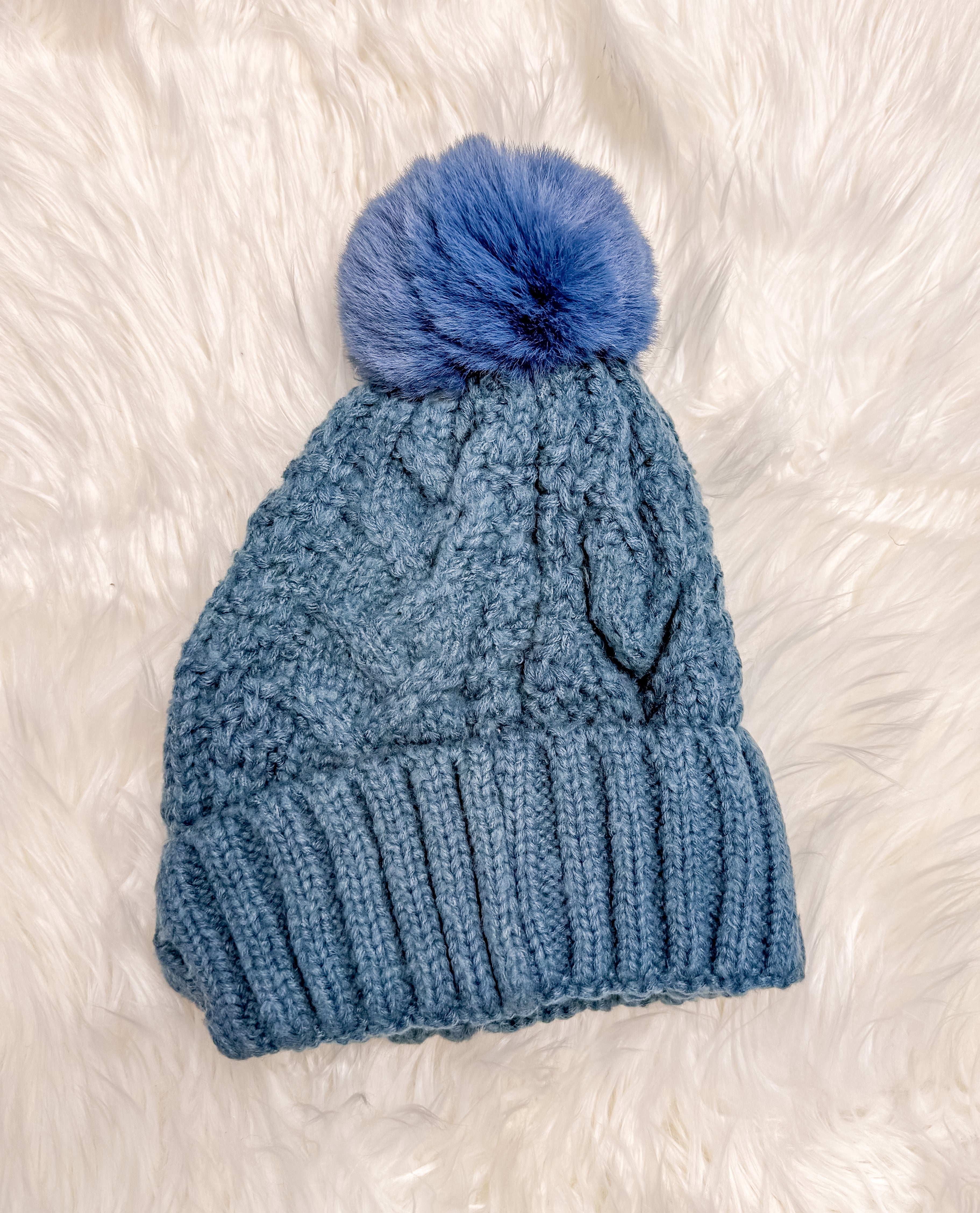 Cable Pom Hat