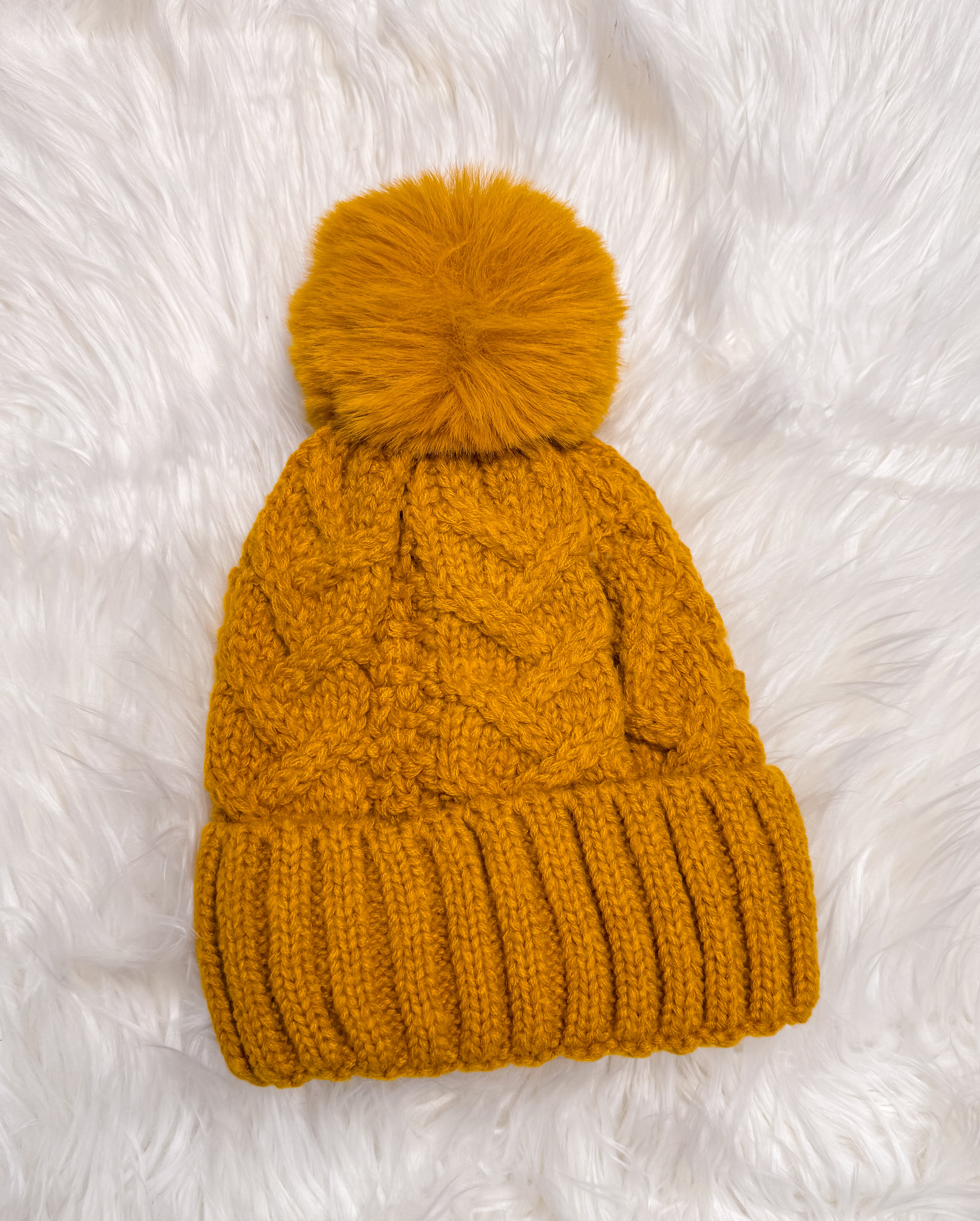 Cable Pom Hat