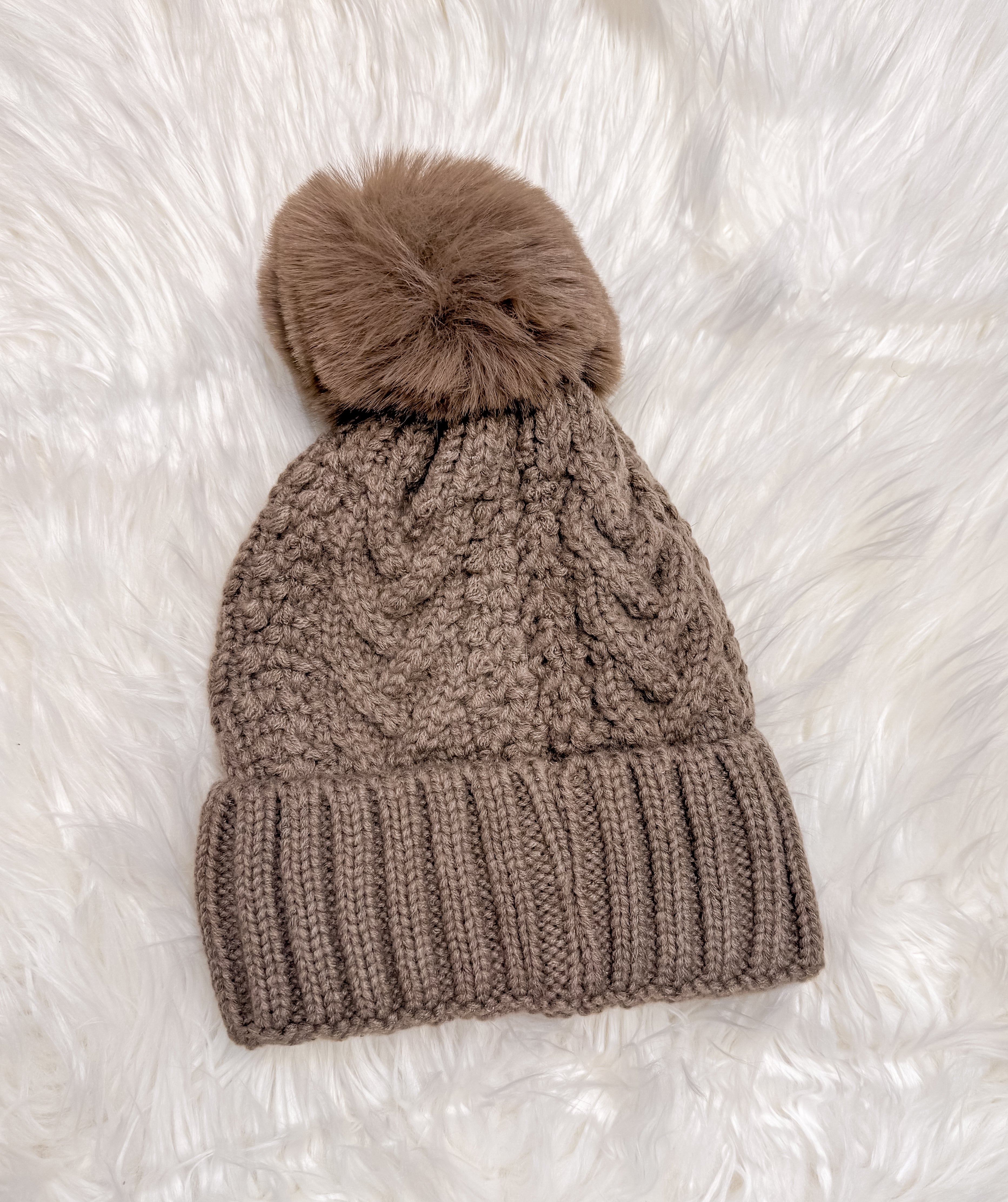 Cable Pom Hat