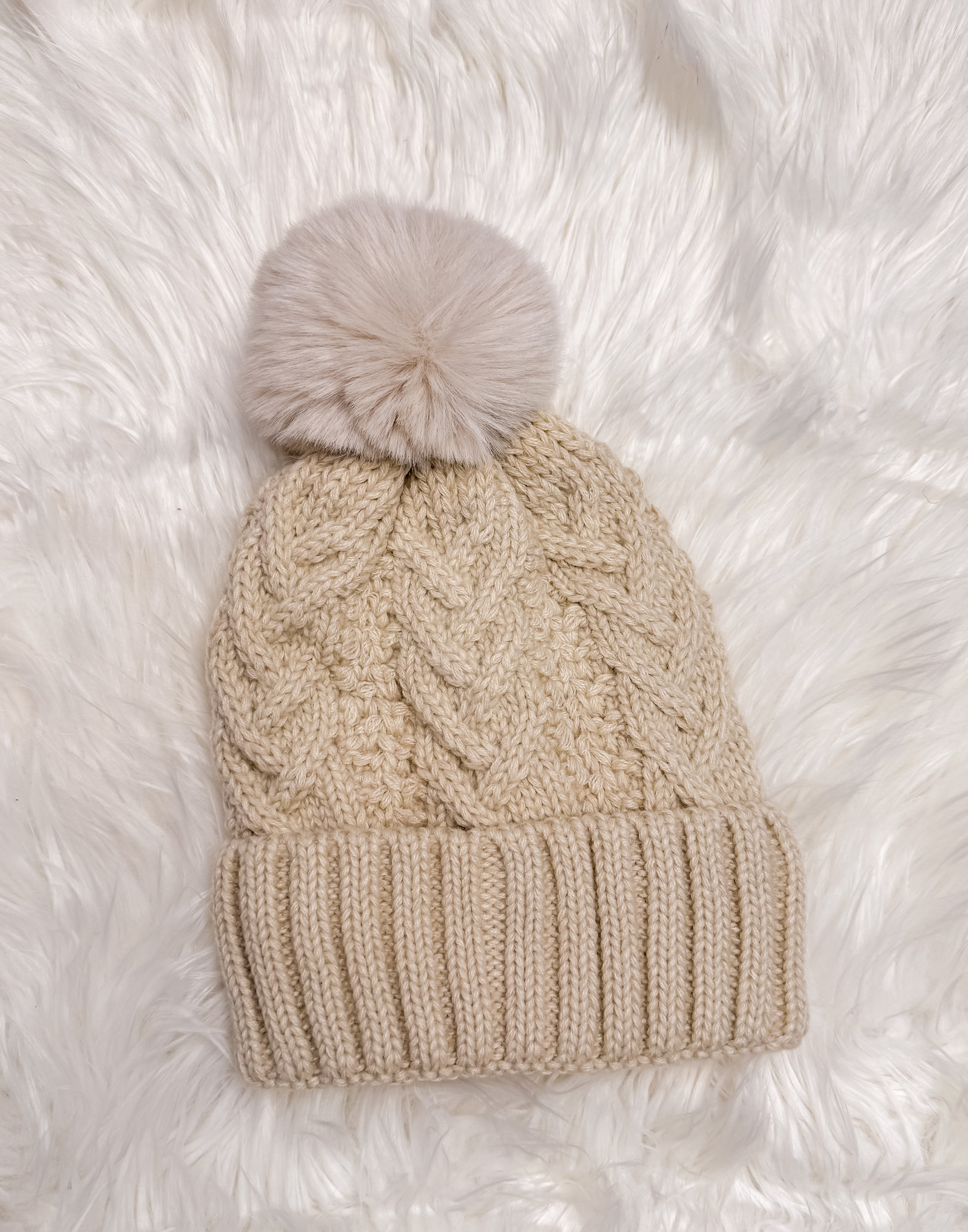 Cable Pom Hat