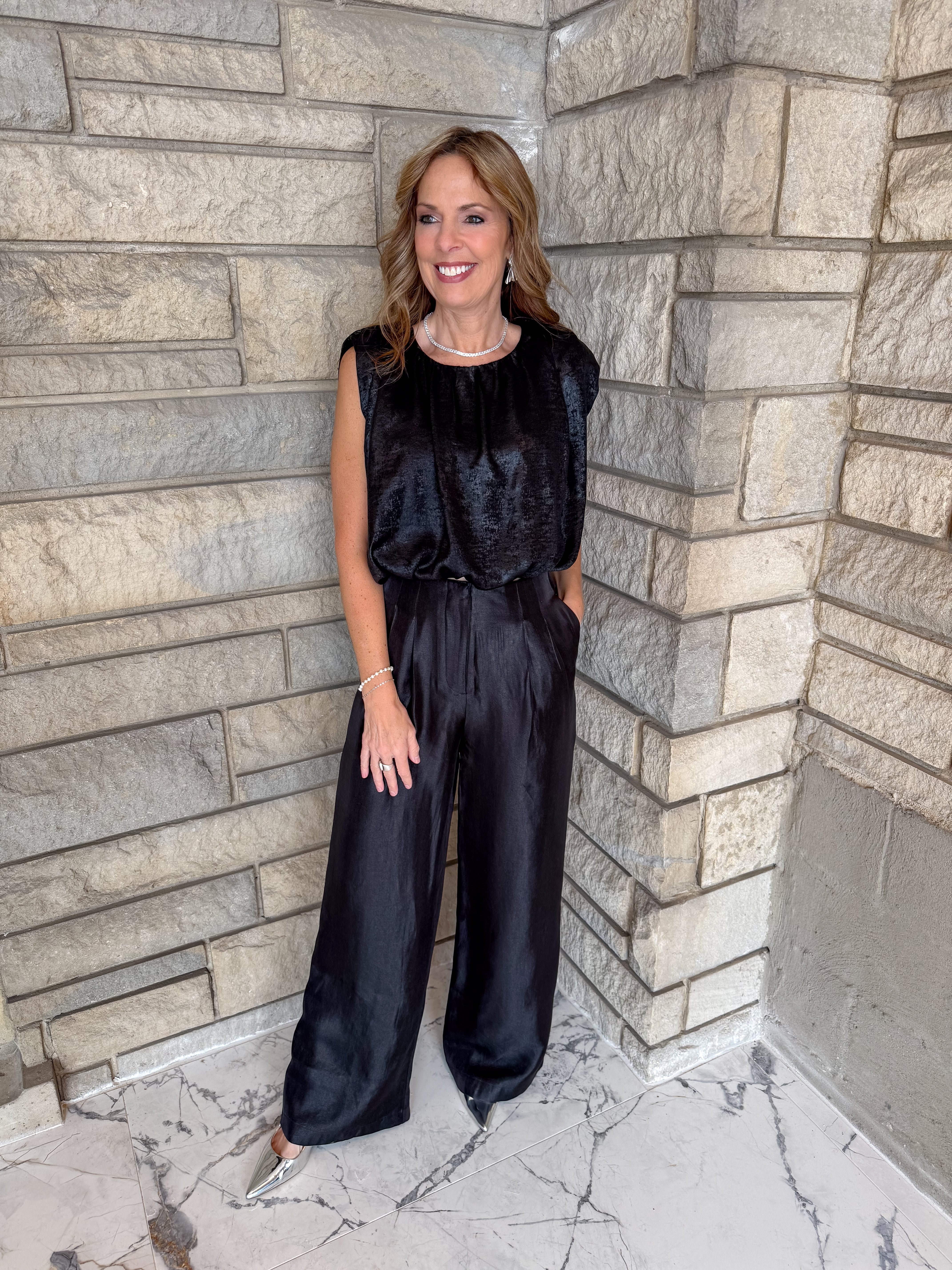 Linnet Shimmery Wide Leg Pants