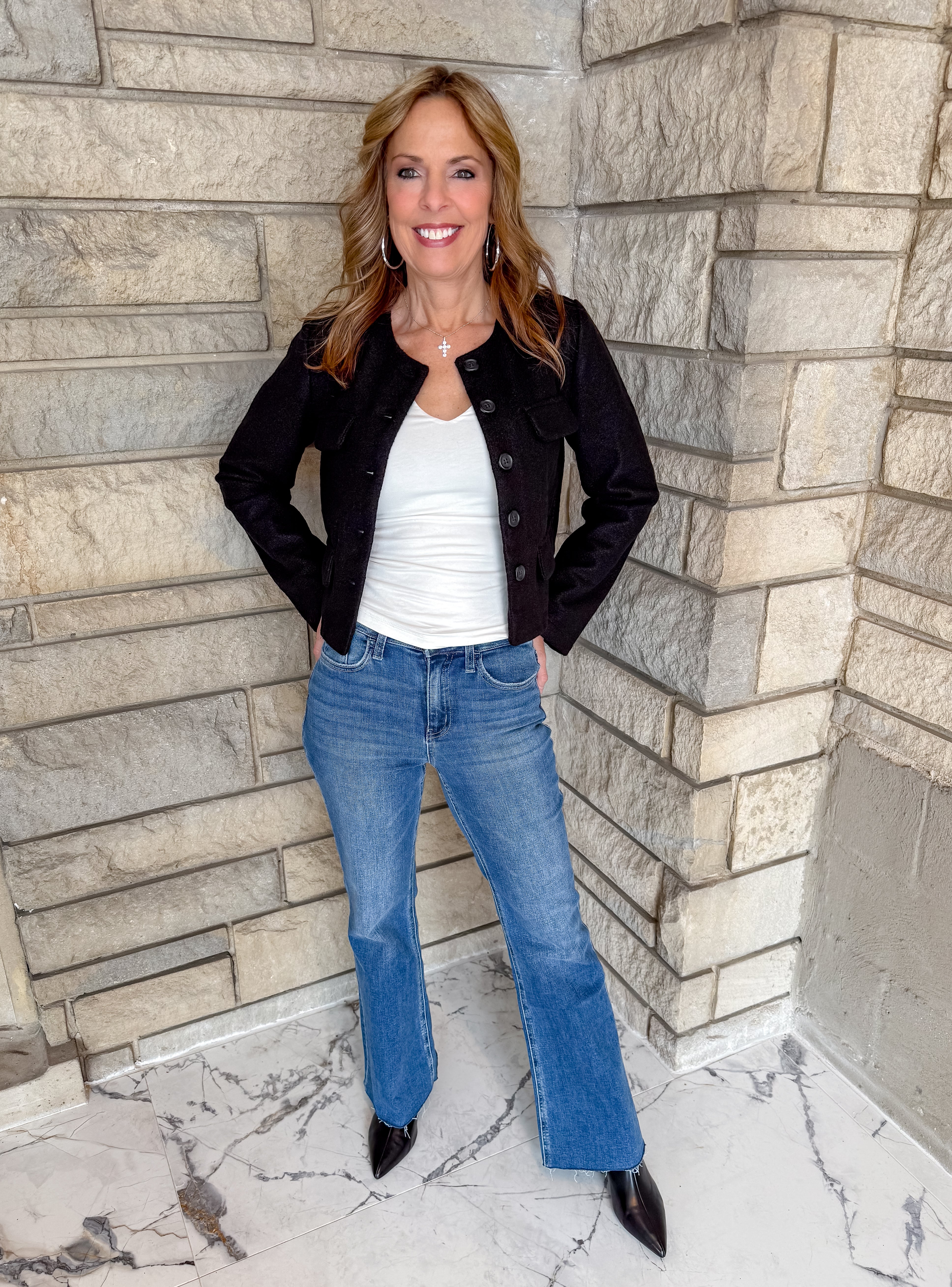 Naya Tweed Button Jacket