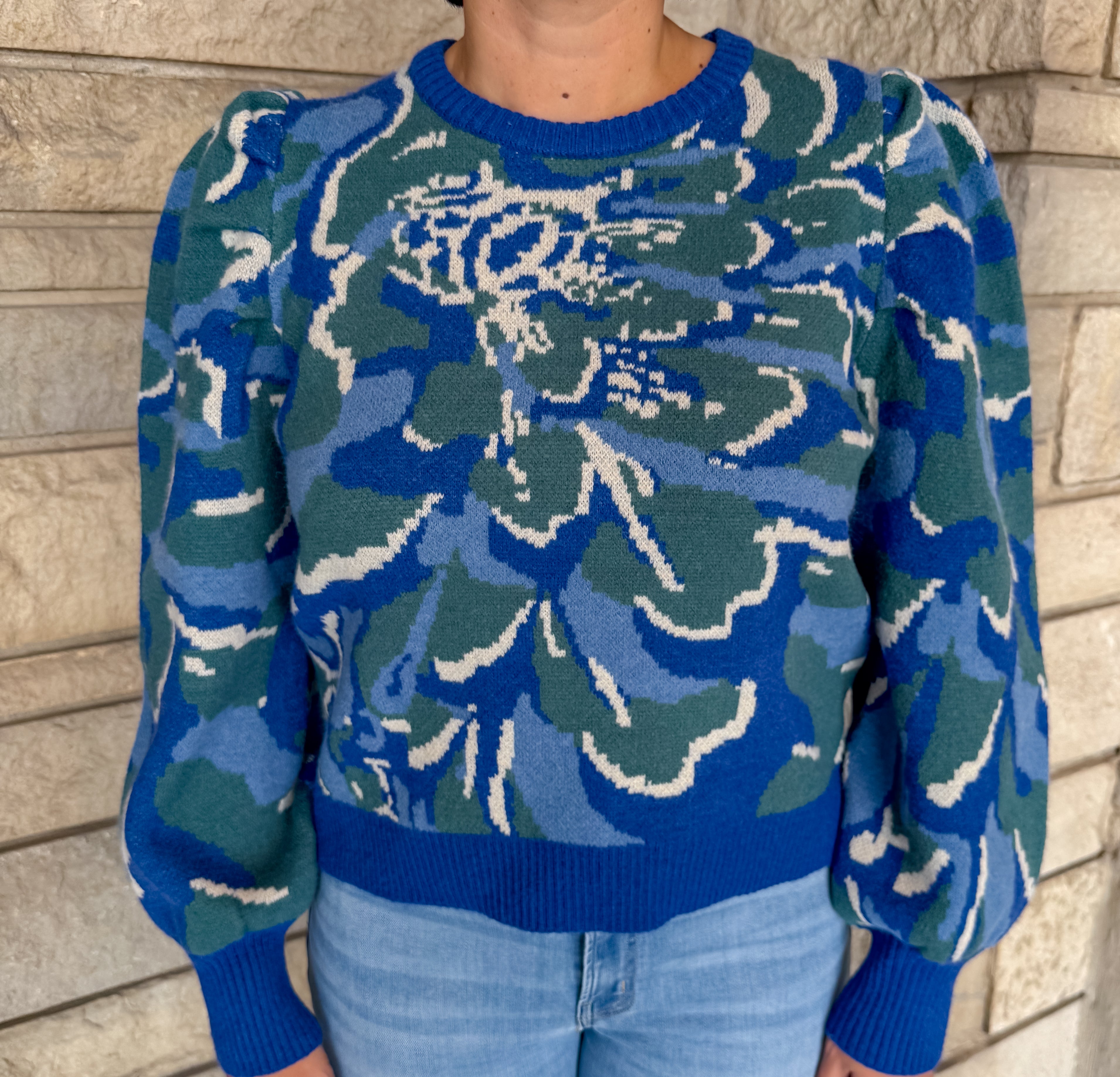 Mediha Floral Jacquard Sweater