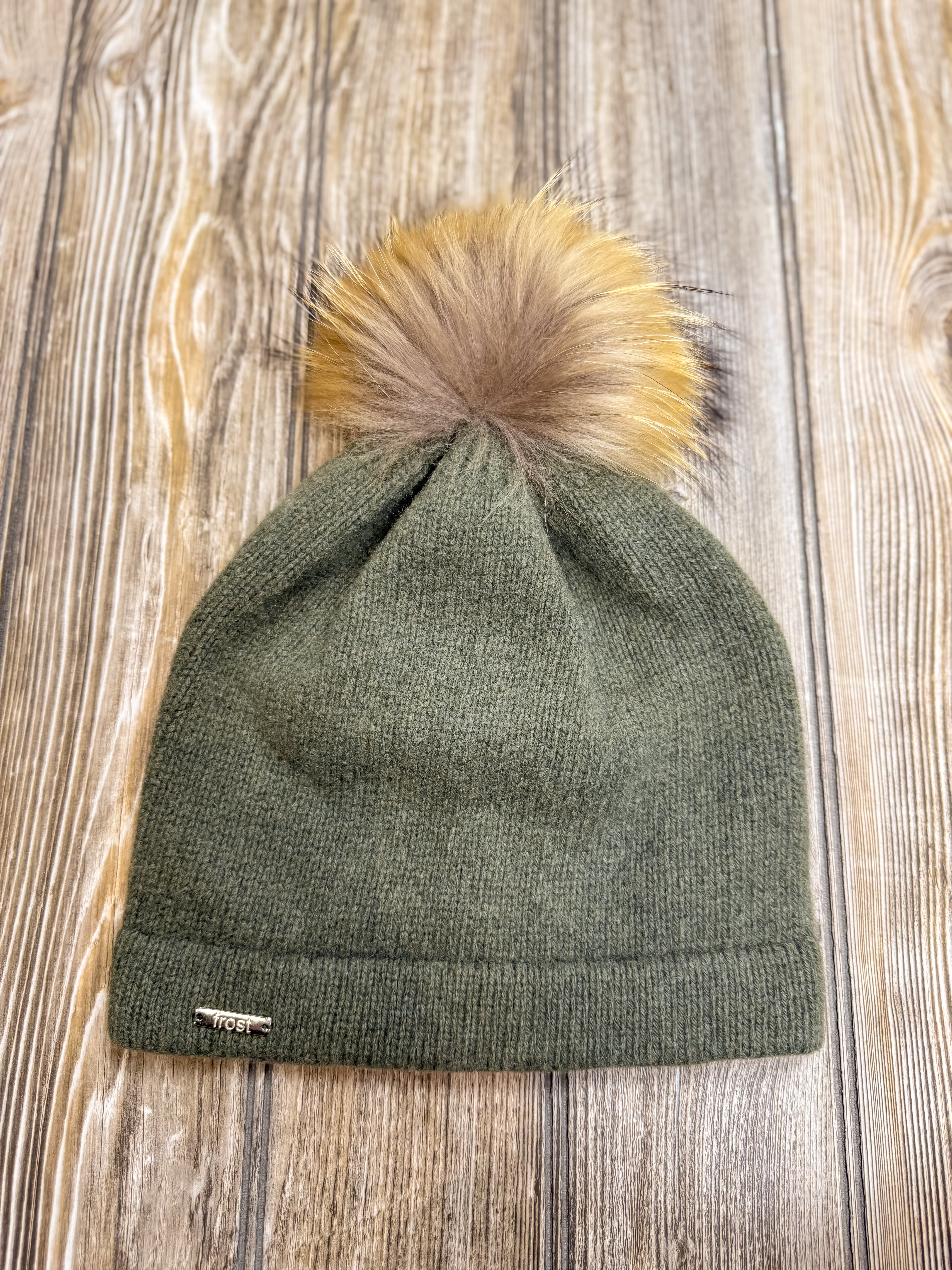 Classic Cashmere Fur Pom Hat