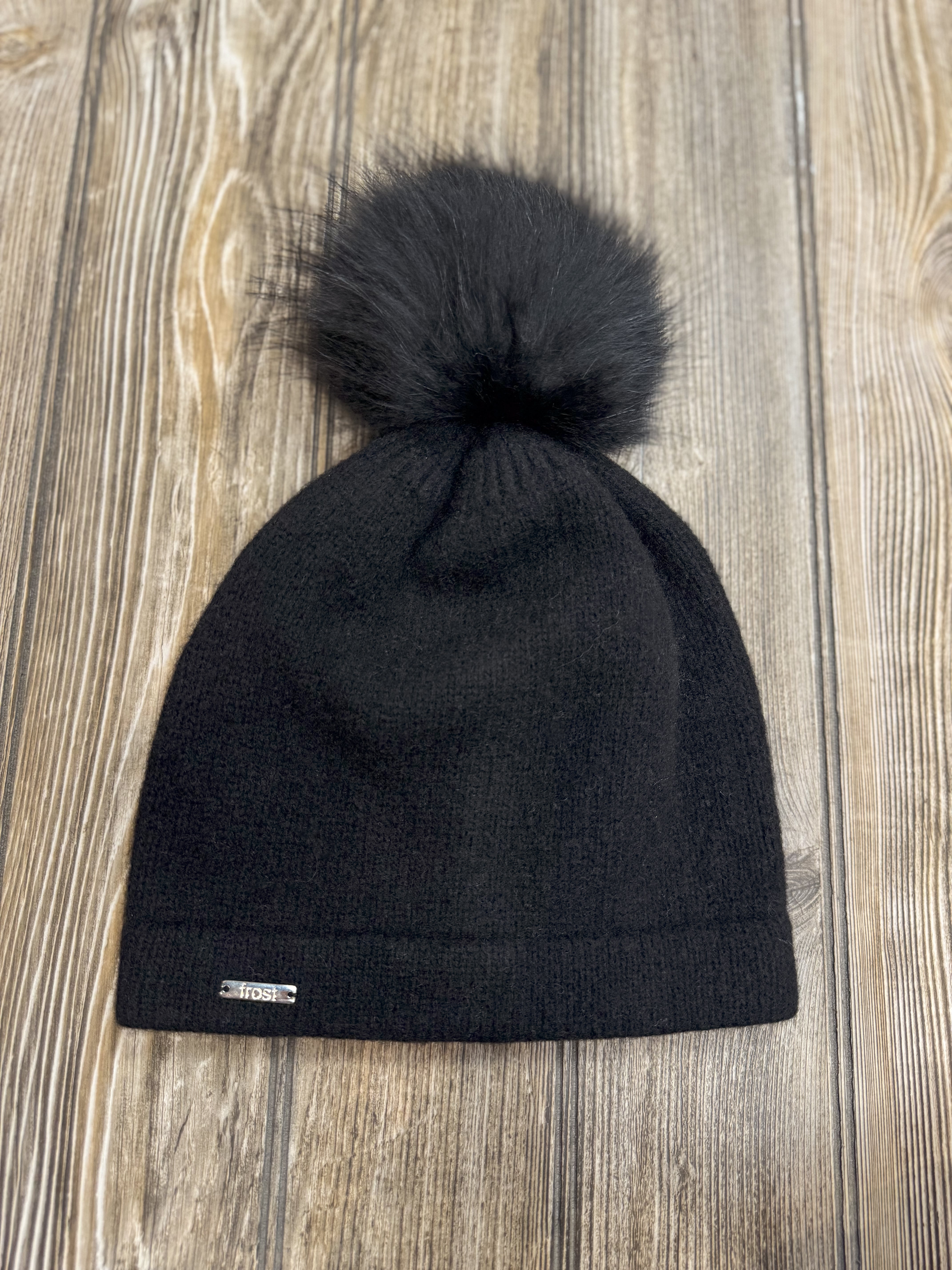 Classic Cashmere Fur Pom Hat