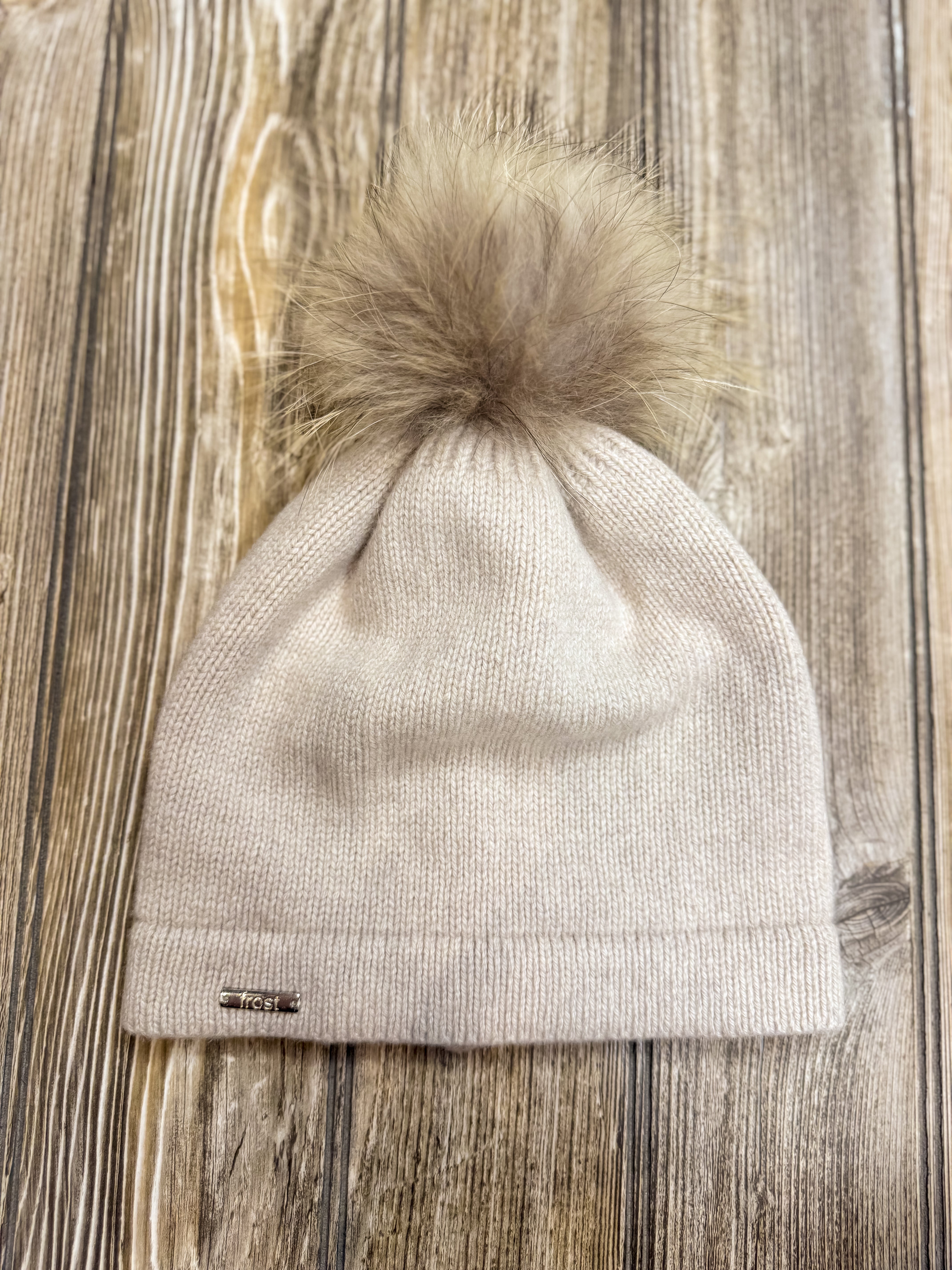 Classic Cashmere Fur Pom Hat