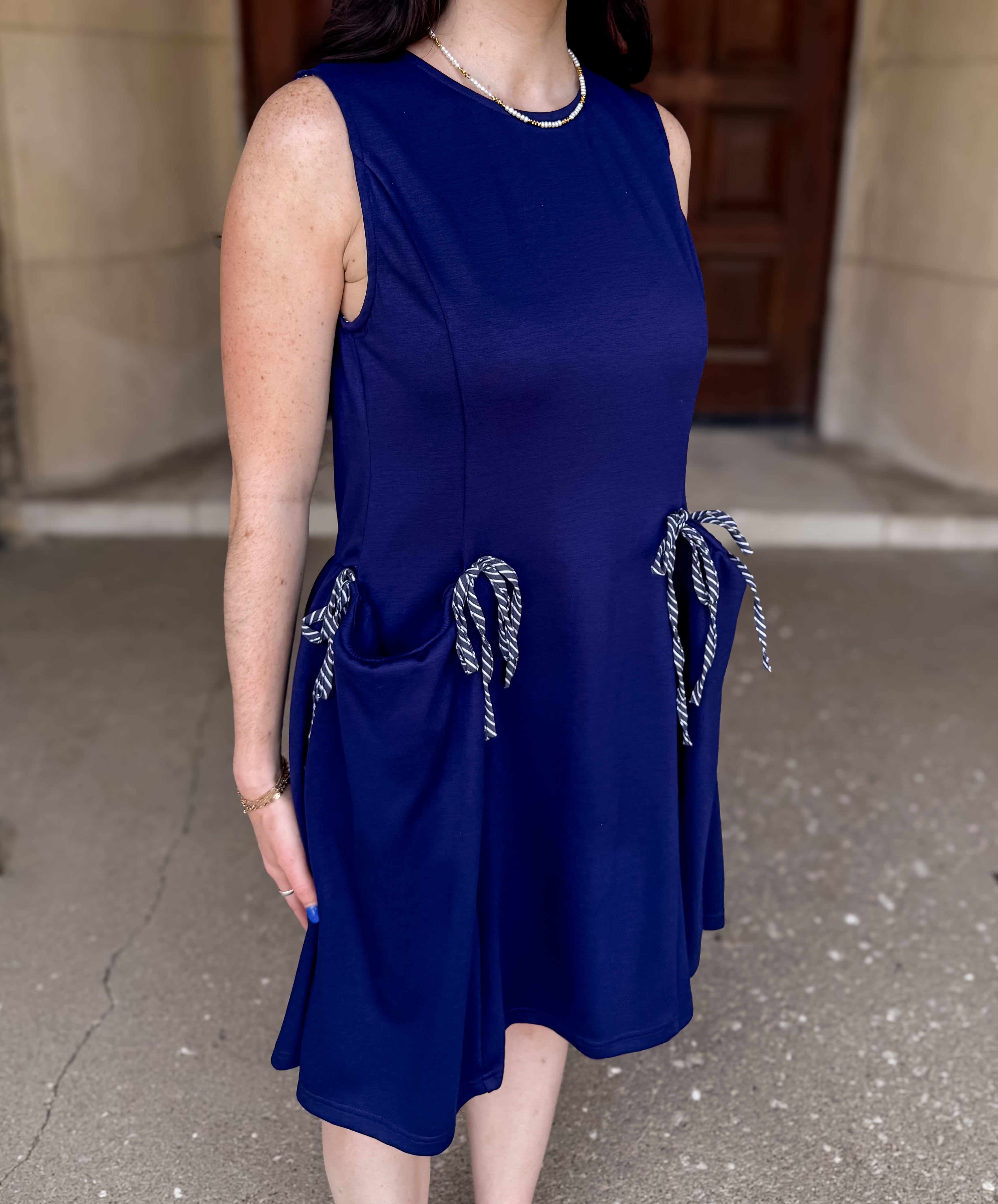 Juno Drawstring Pocket Dress FINAL SALE