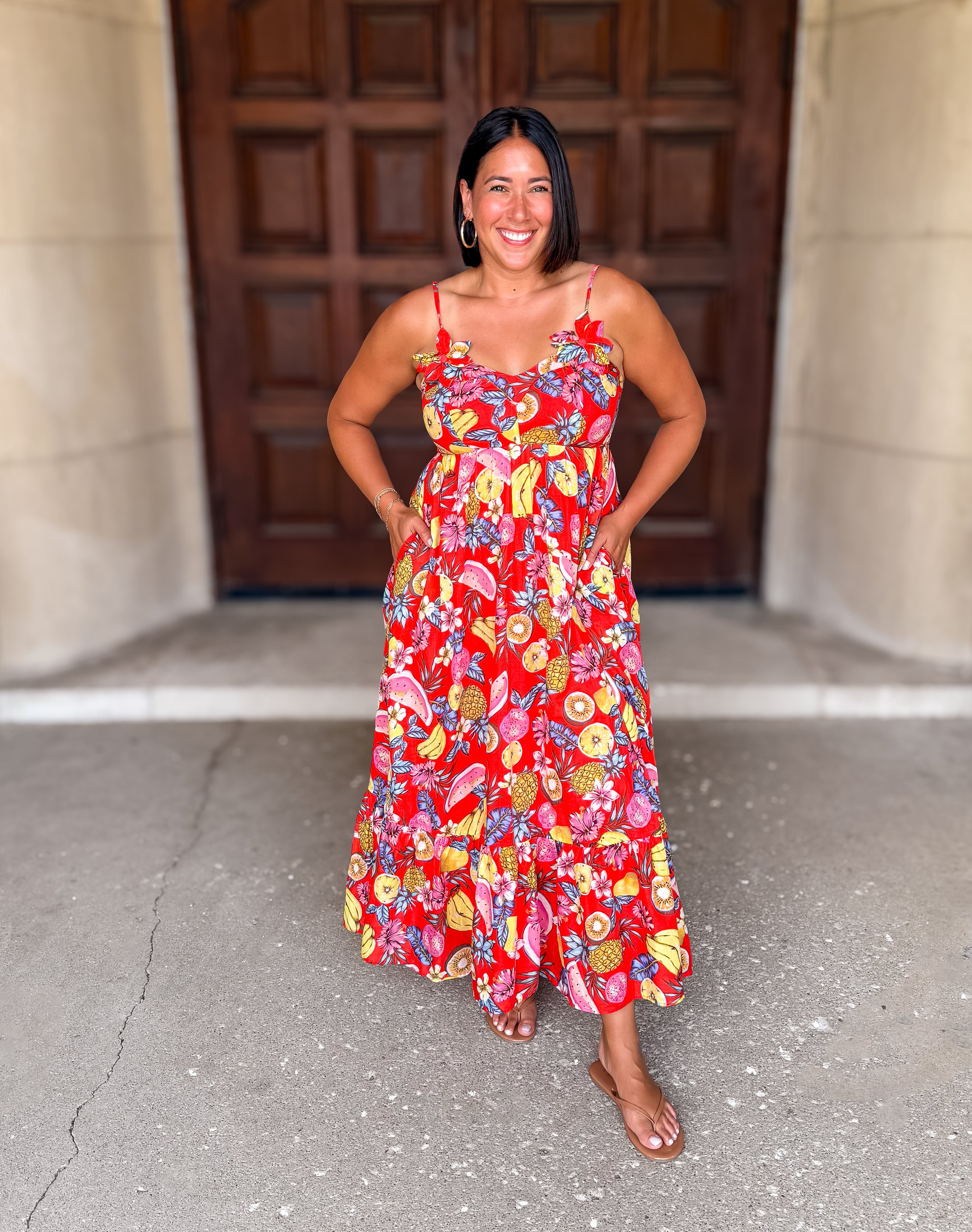 Devyn Fruit Print Maxi Dress FINAL SALE