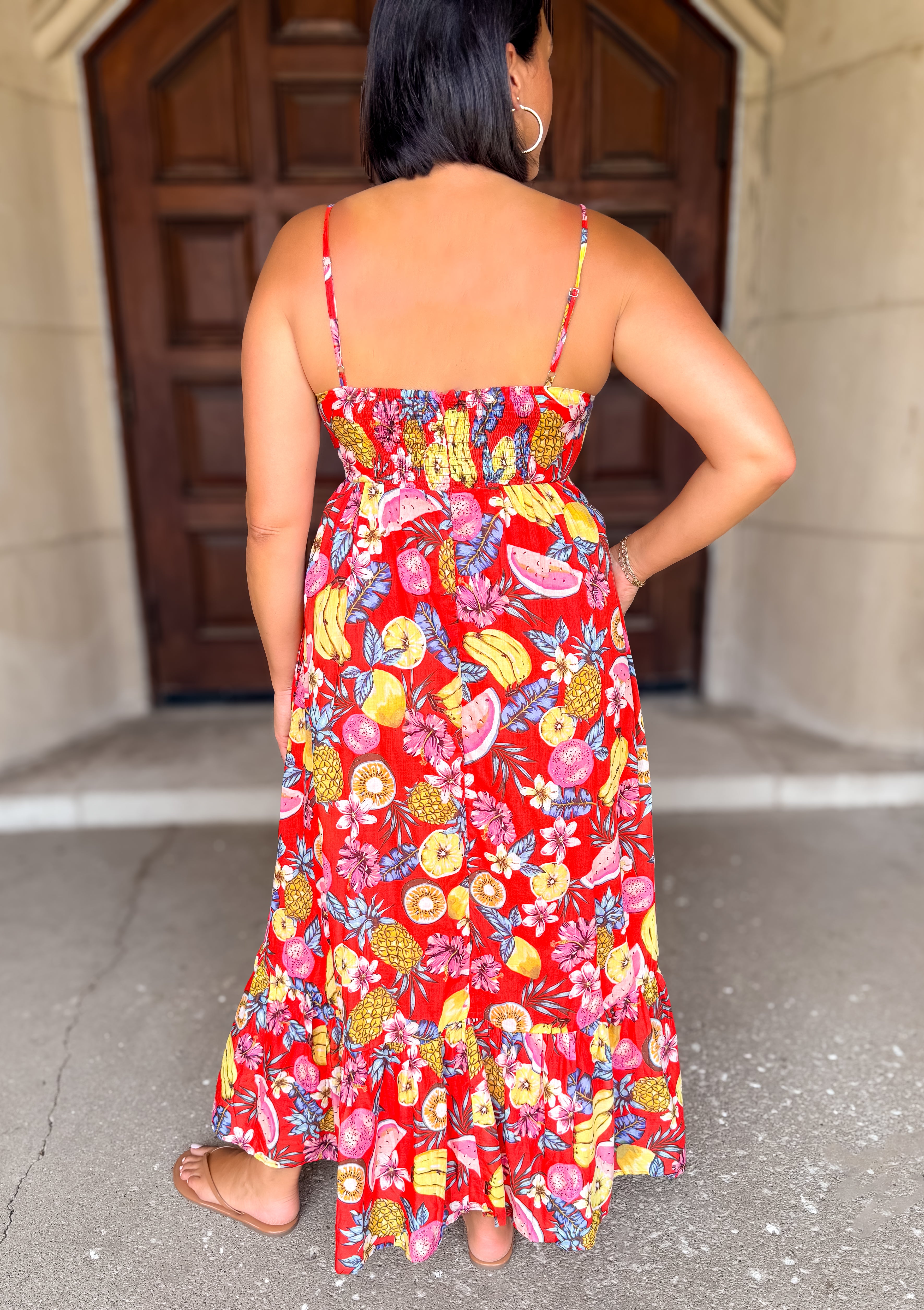 Devyn Fruit Print Maxi Dress FINAL SALE