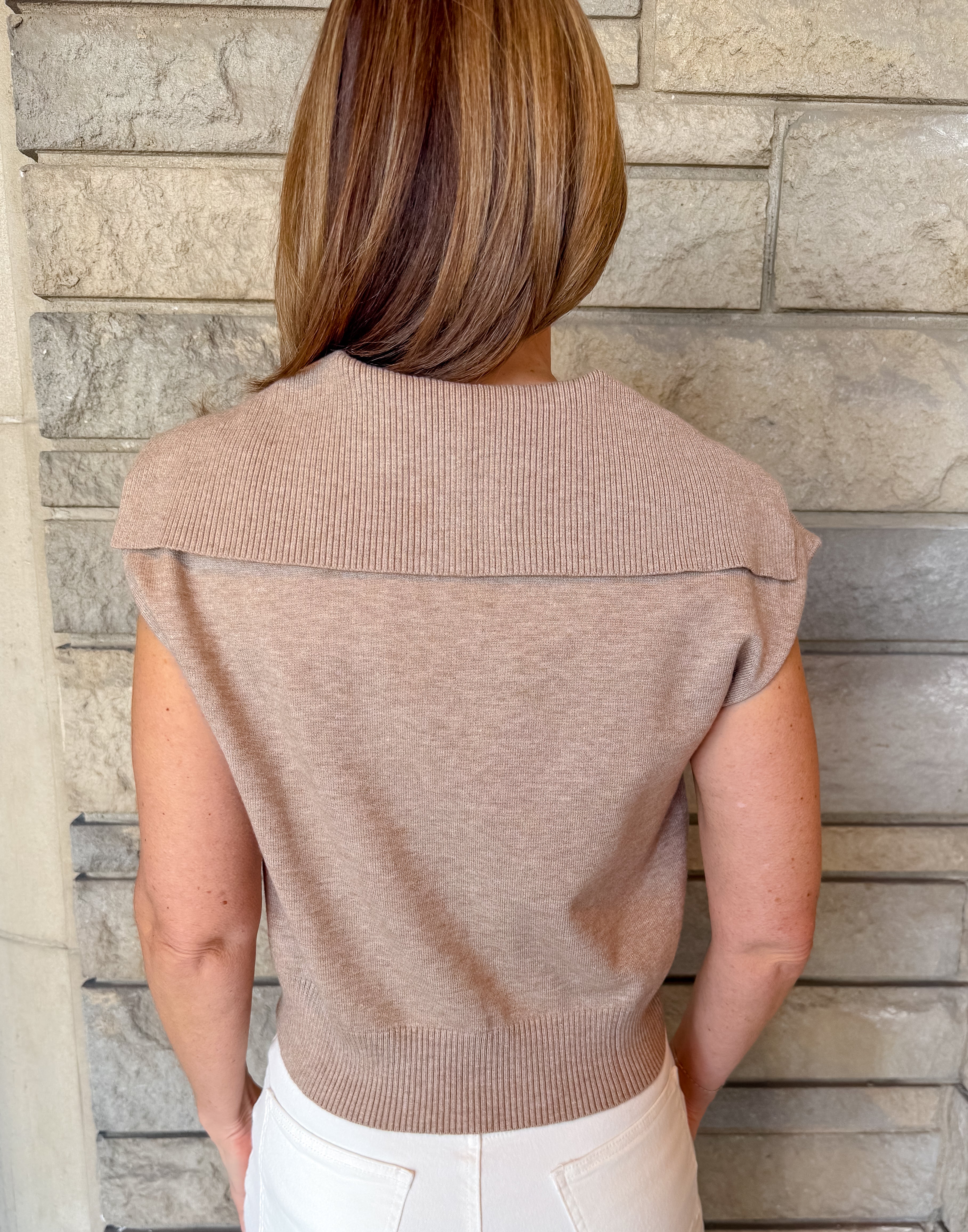 Fawn Shawl Collar Sweater