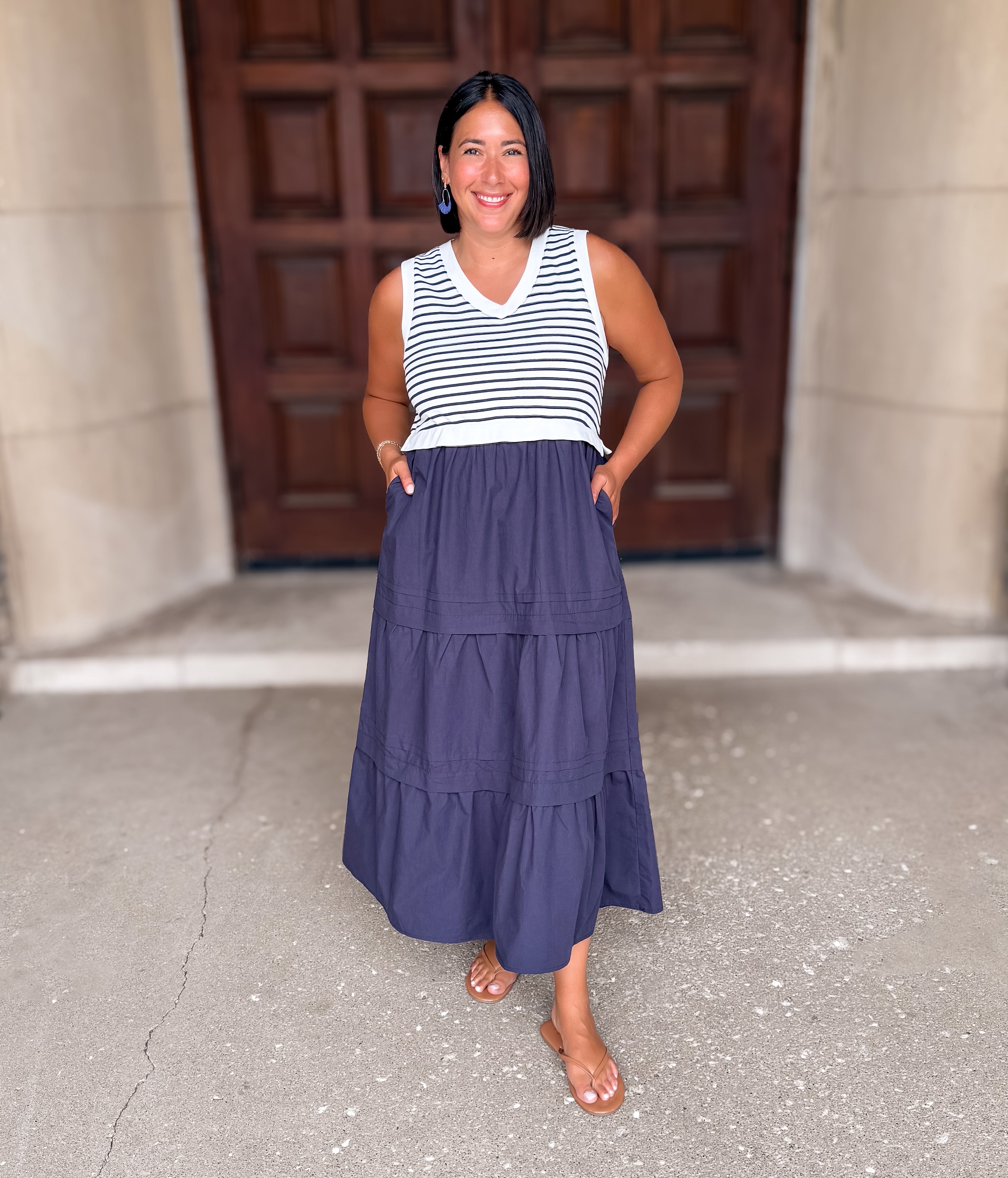 Ruth Striped Twofer Maxi Dress FINAL SALE