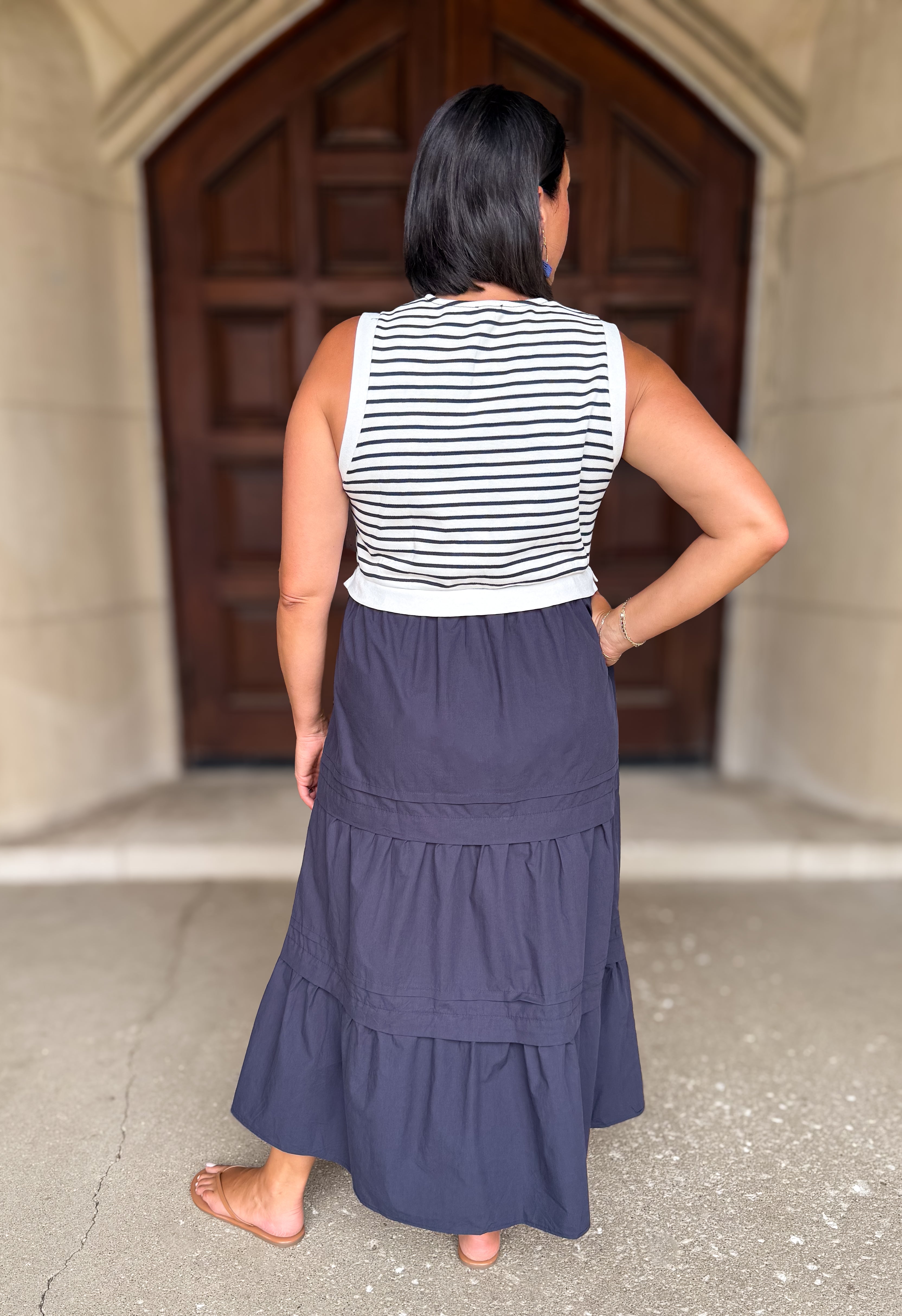 Ruth Striped Twofer Maxi Dress FINAL SALE