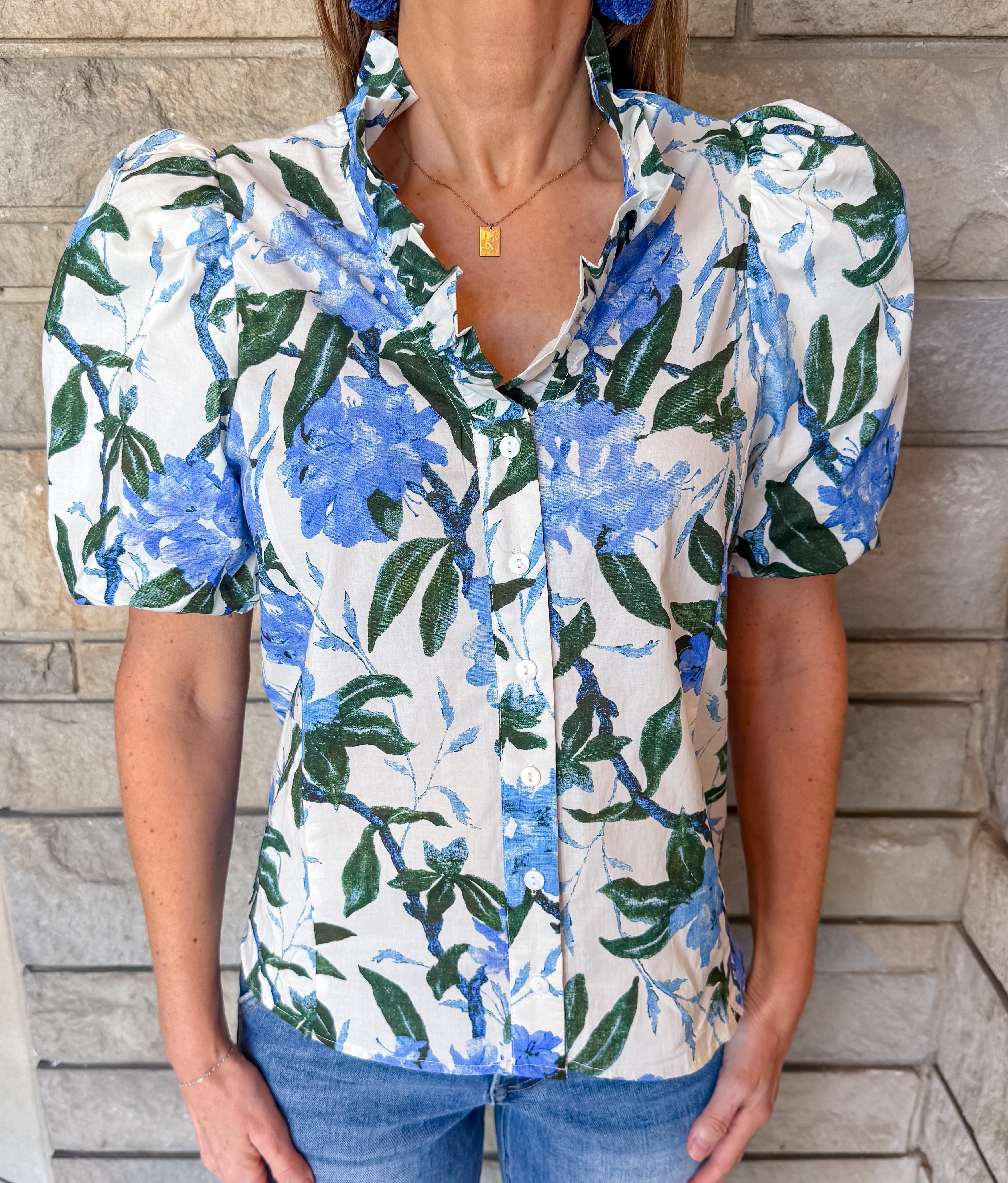 Nola Floral Ruffle Top