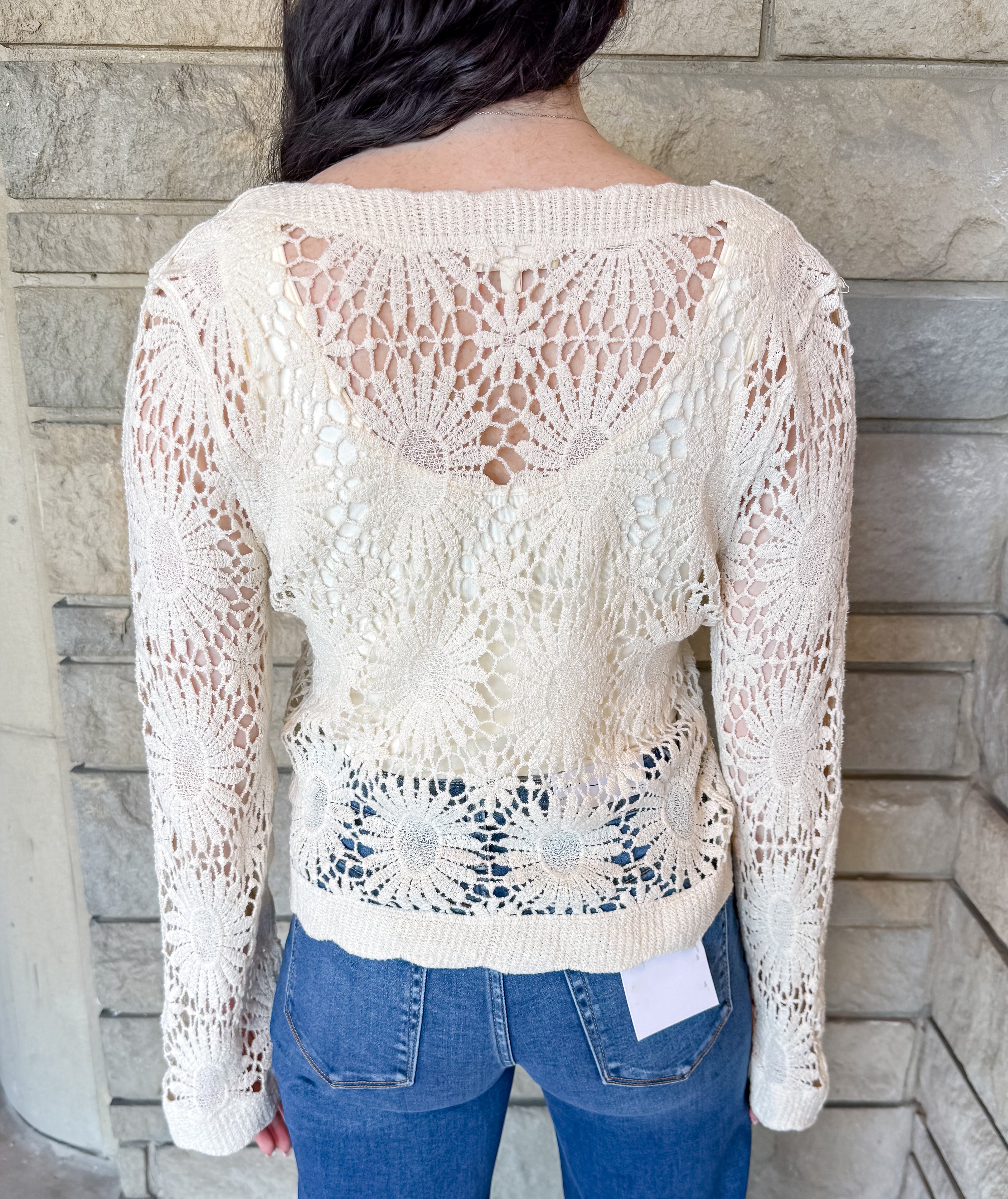 Rachel Floral Crochet Cardigan