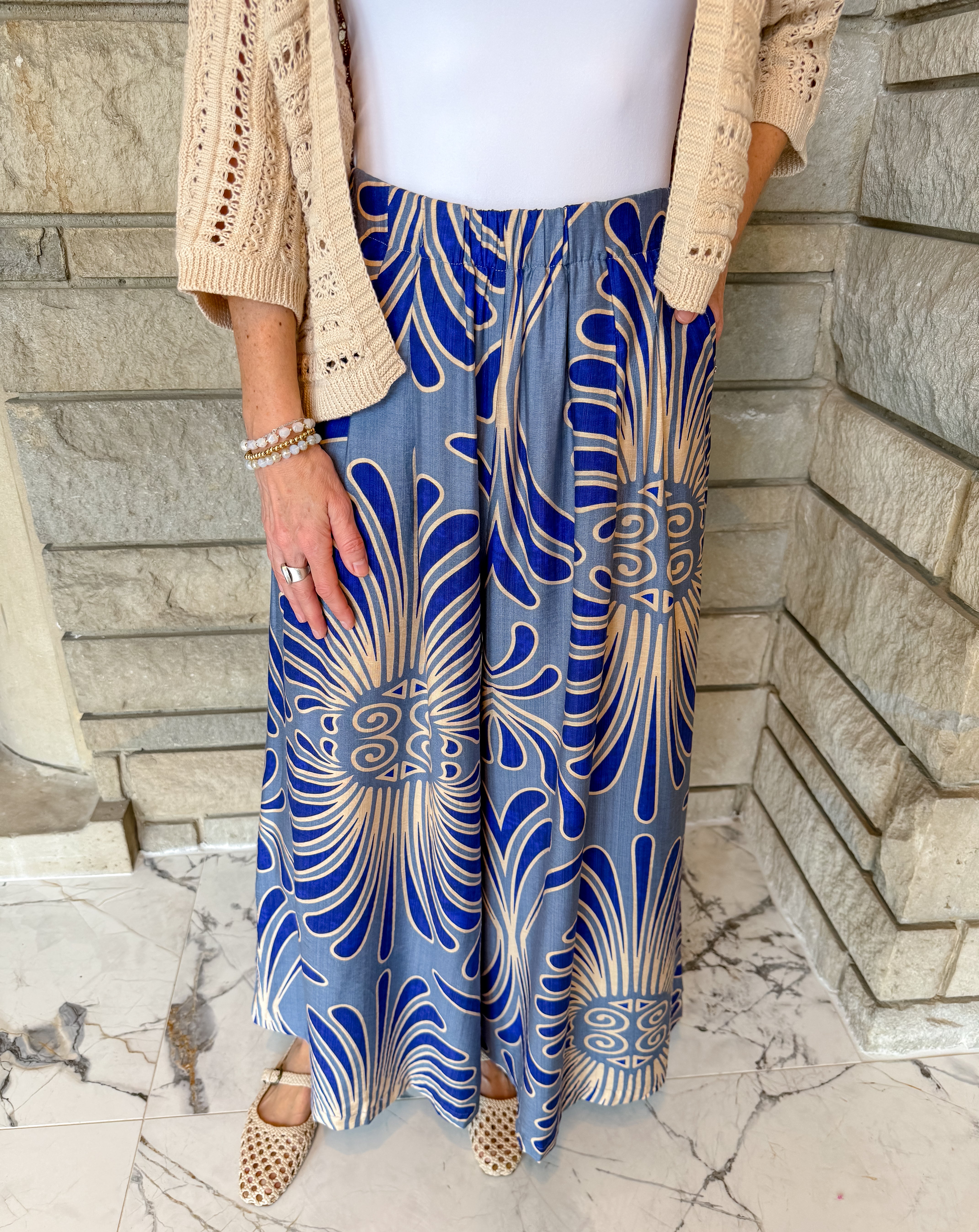 Banks Printed Wide Leg Pants