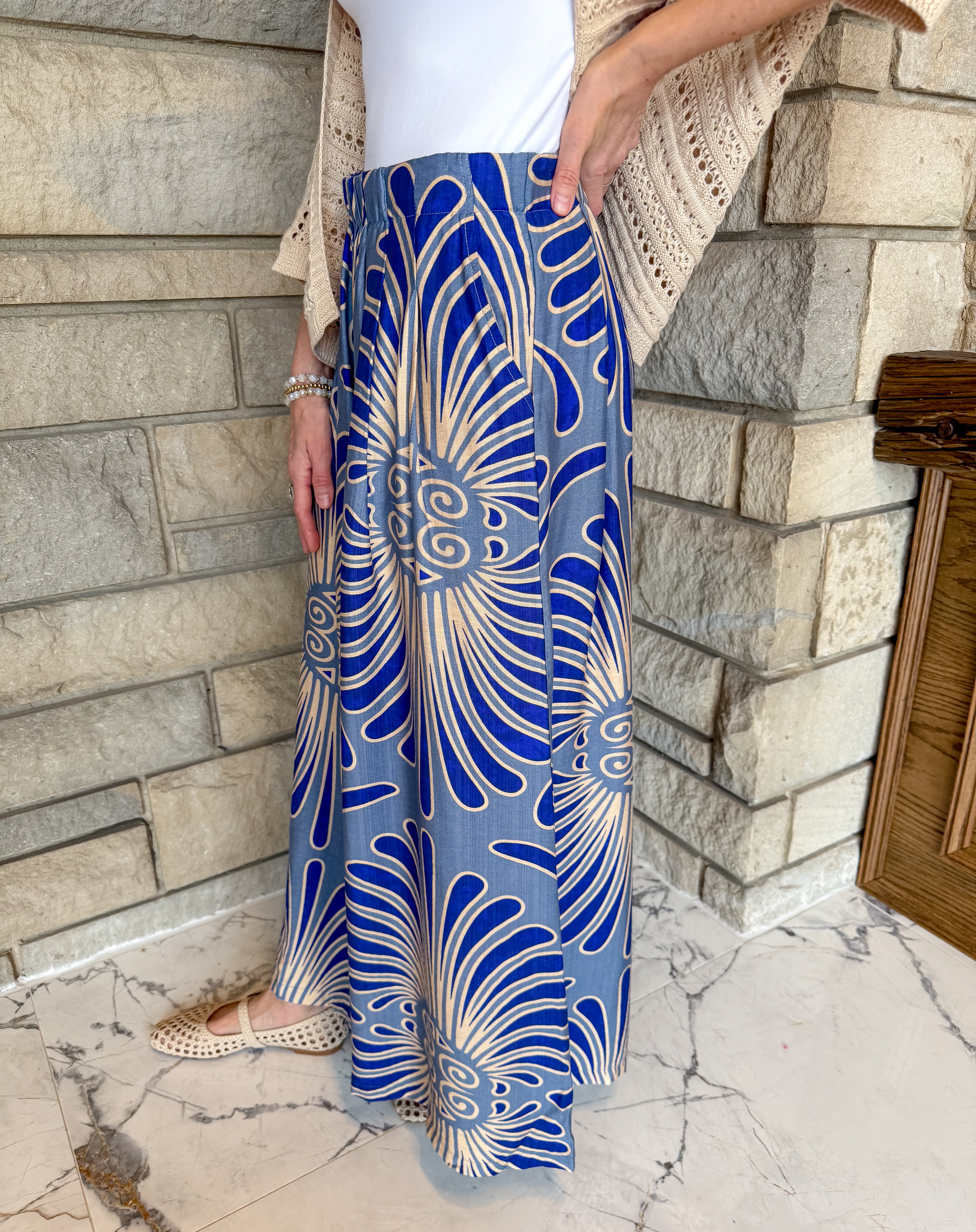 Banks Printed Wide Leg Pants
