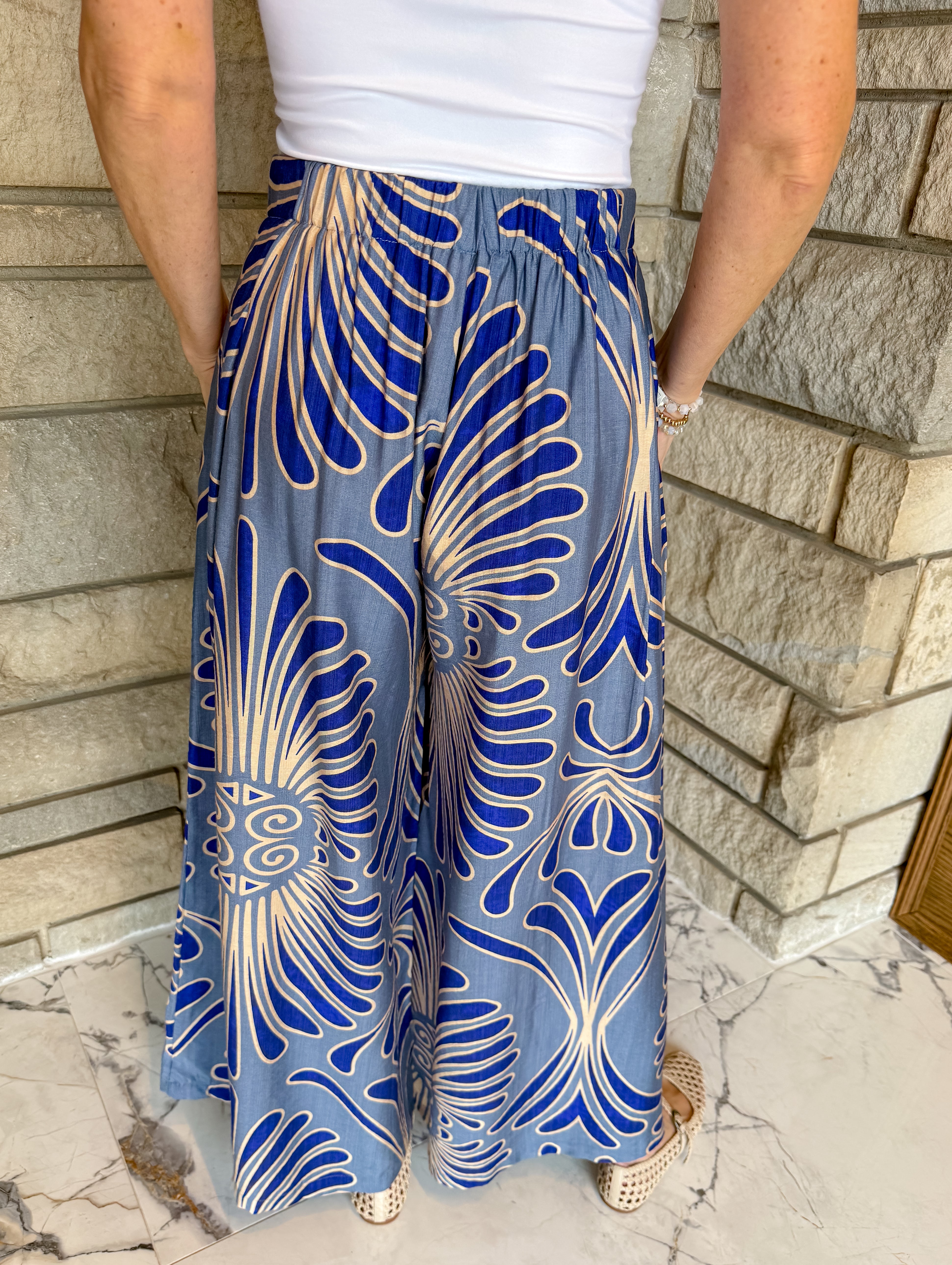 Banks Printed Wide Leg Pants